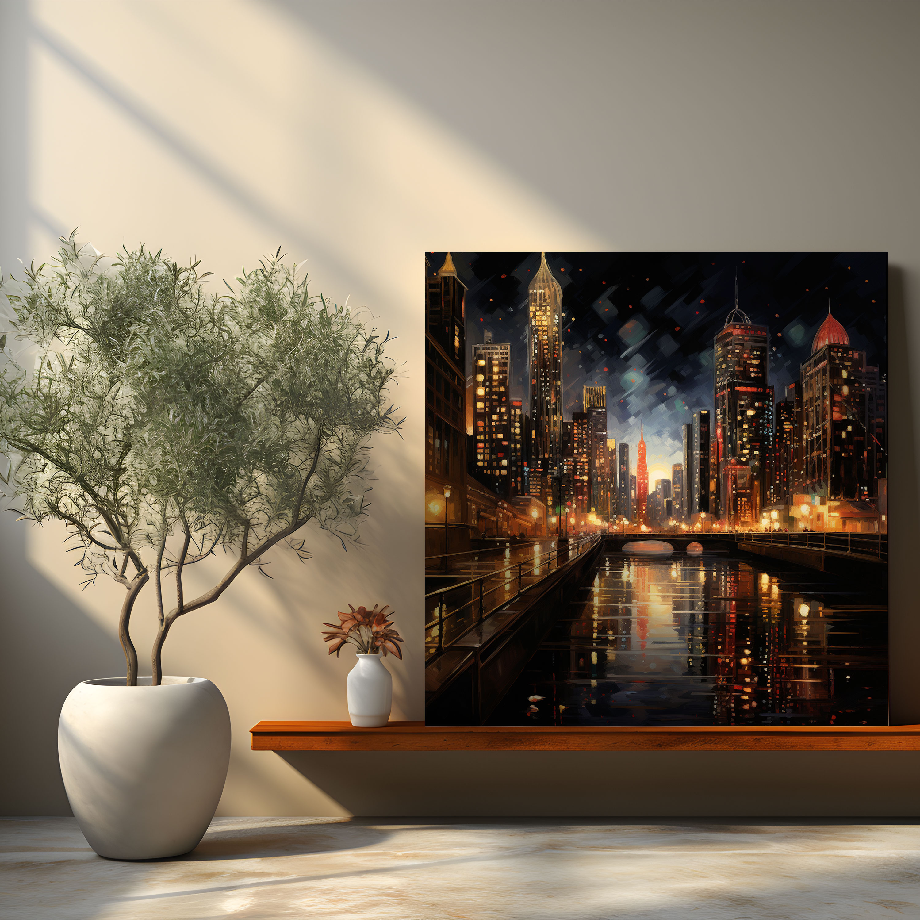Midnight City Canvas Print - Midnight, Midnight, Lights, Canvas Print