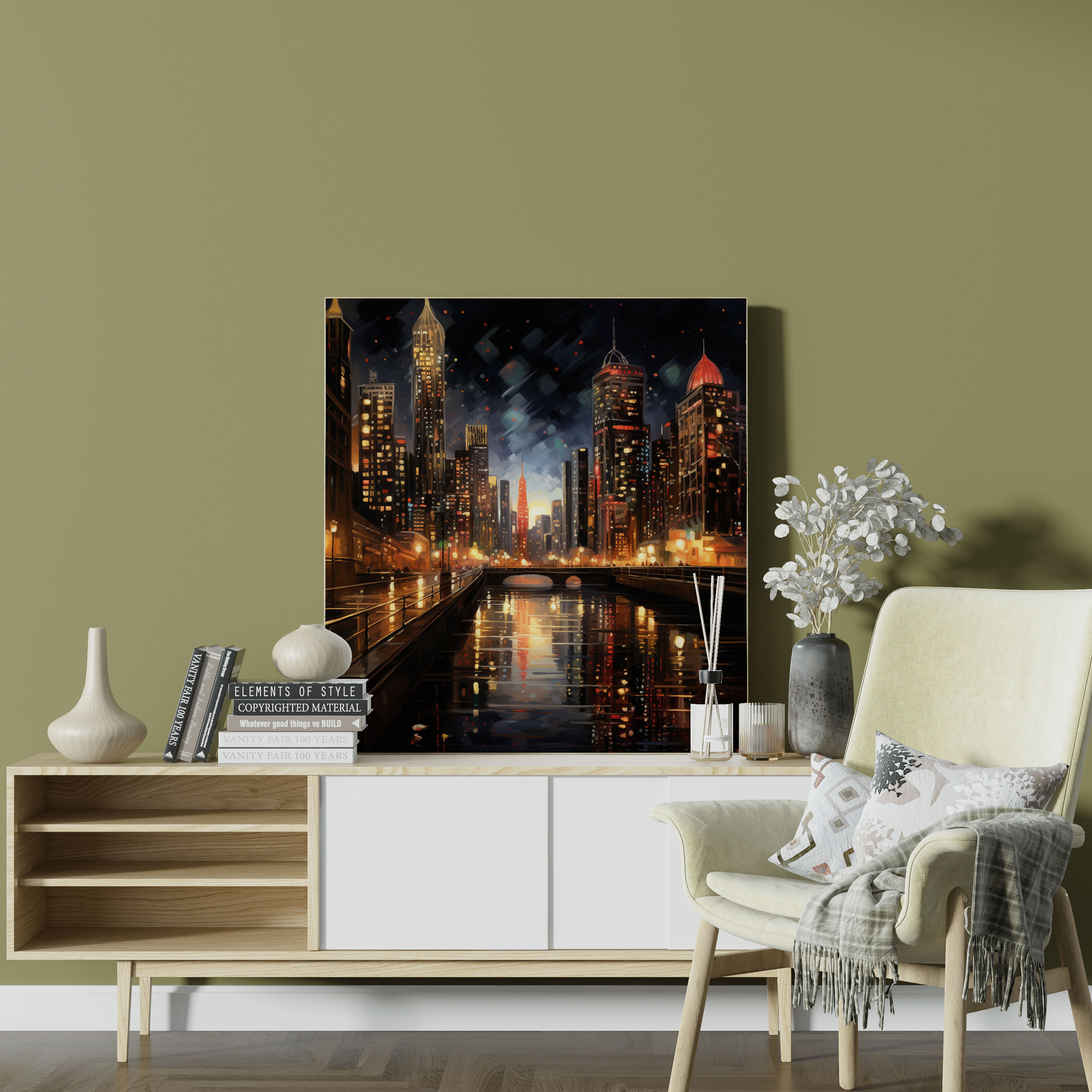 Midnight City Canvas Print - Midnight, Midnight, Lights, Canvas Print
