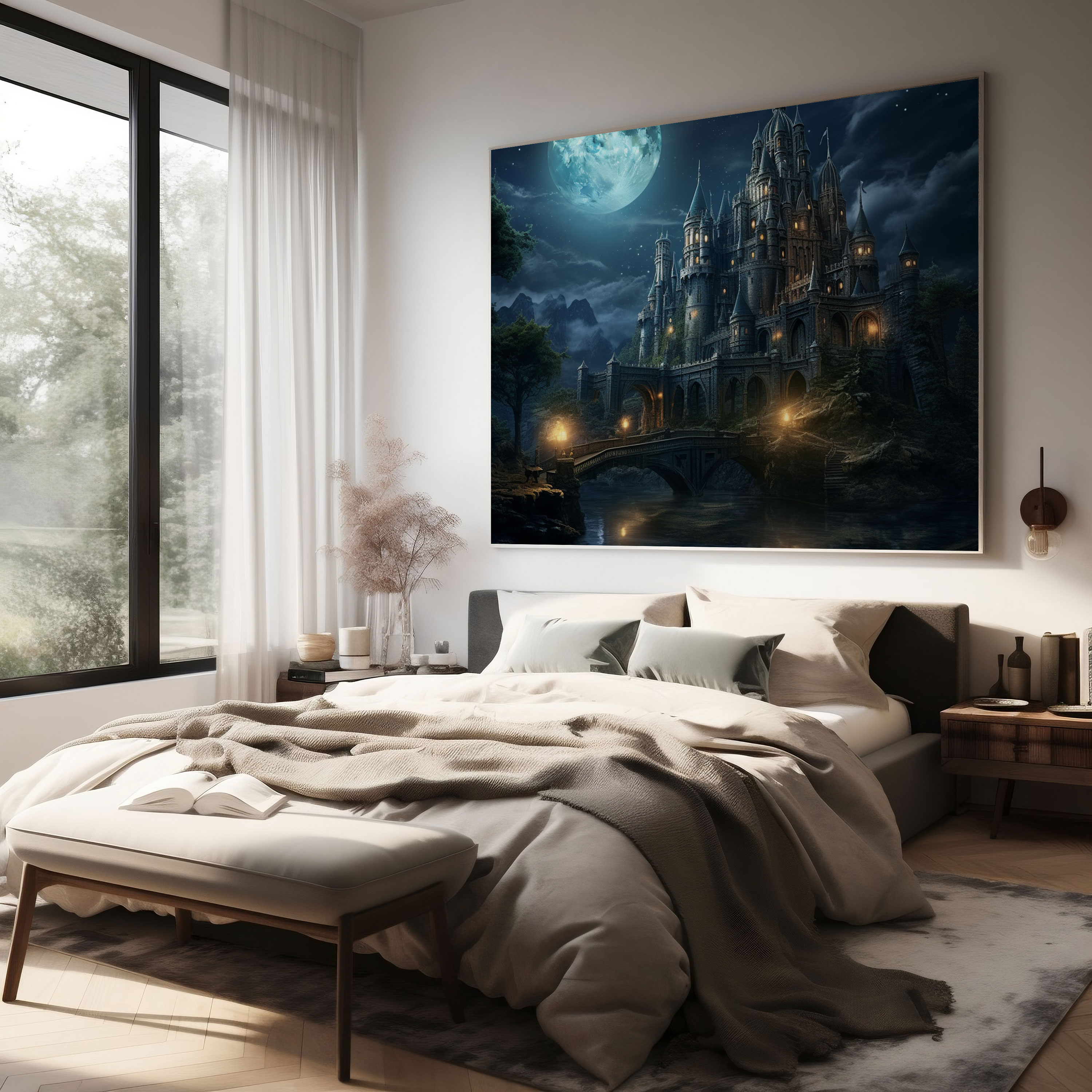 Midnight Castle Wall Art - Midnight, Midnight, Castle, Wall Art