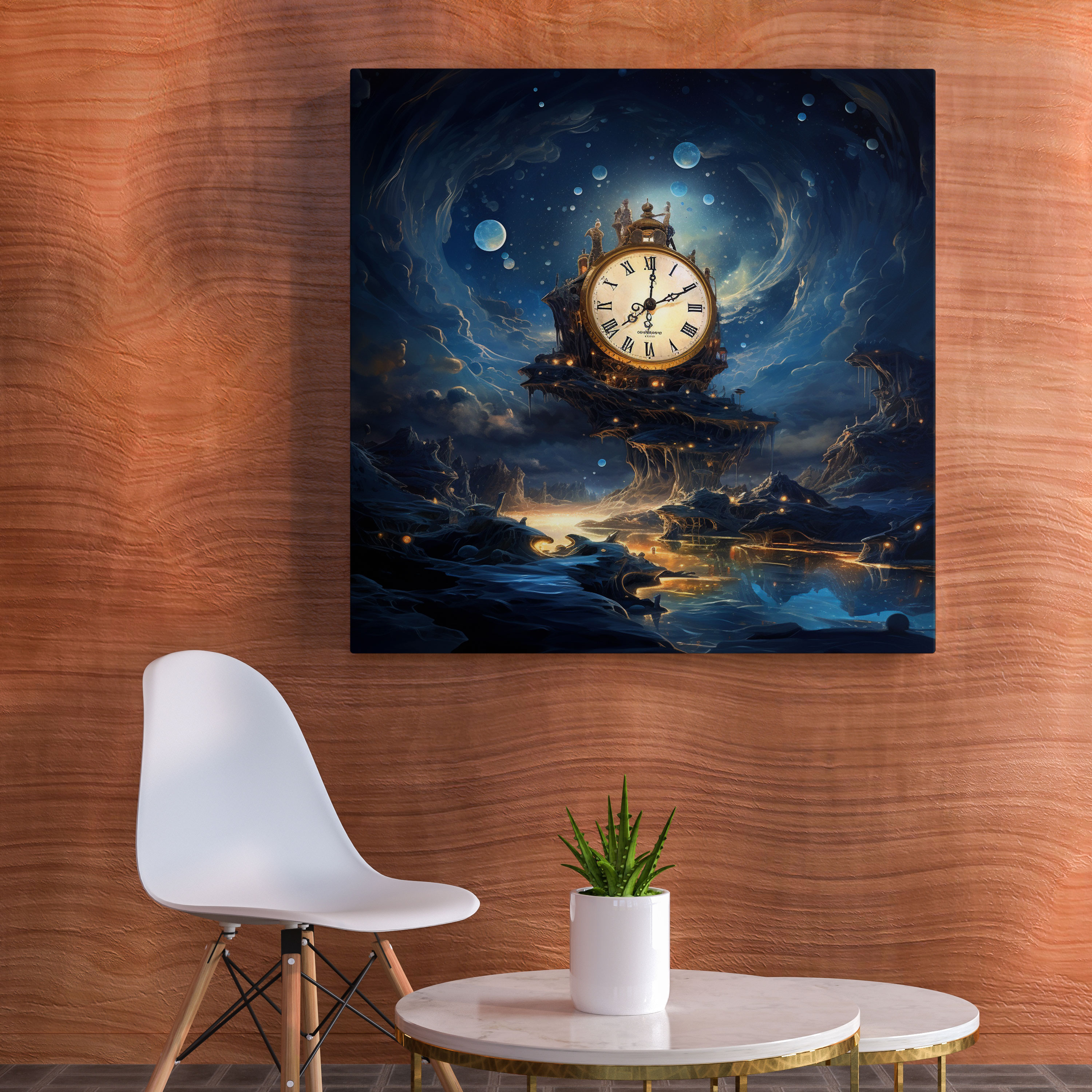 Melting Time Canvas Print - Midnight, Dreamlike, Unique, Creativity