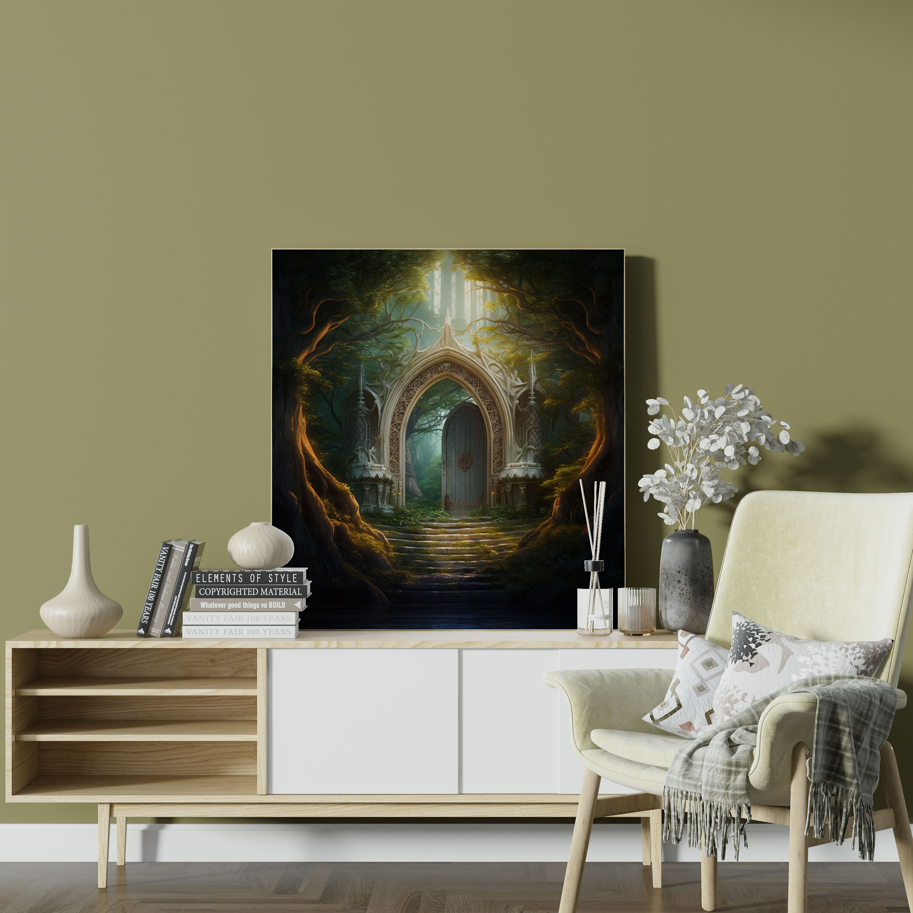 Middle Earth Doorway Wall Art - Middle Earth, Magical Doorway, Middle Earth, Digital Painting