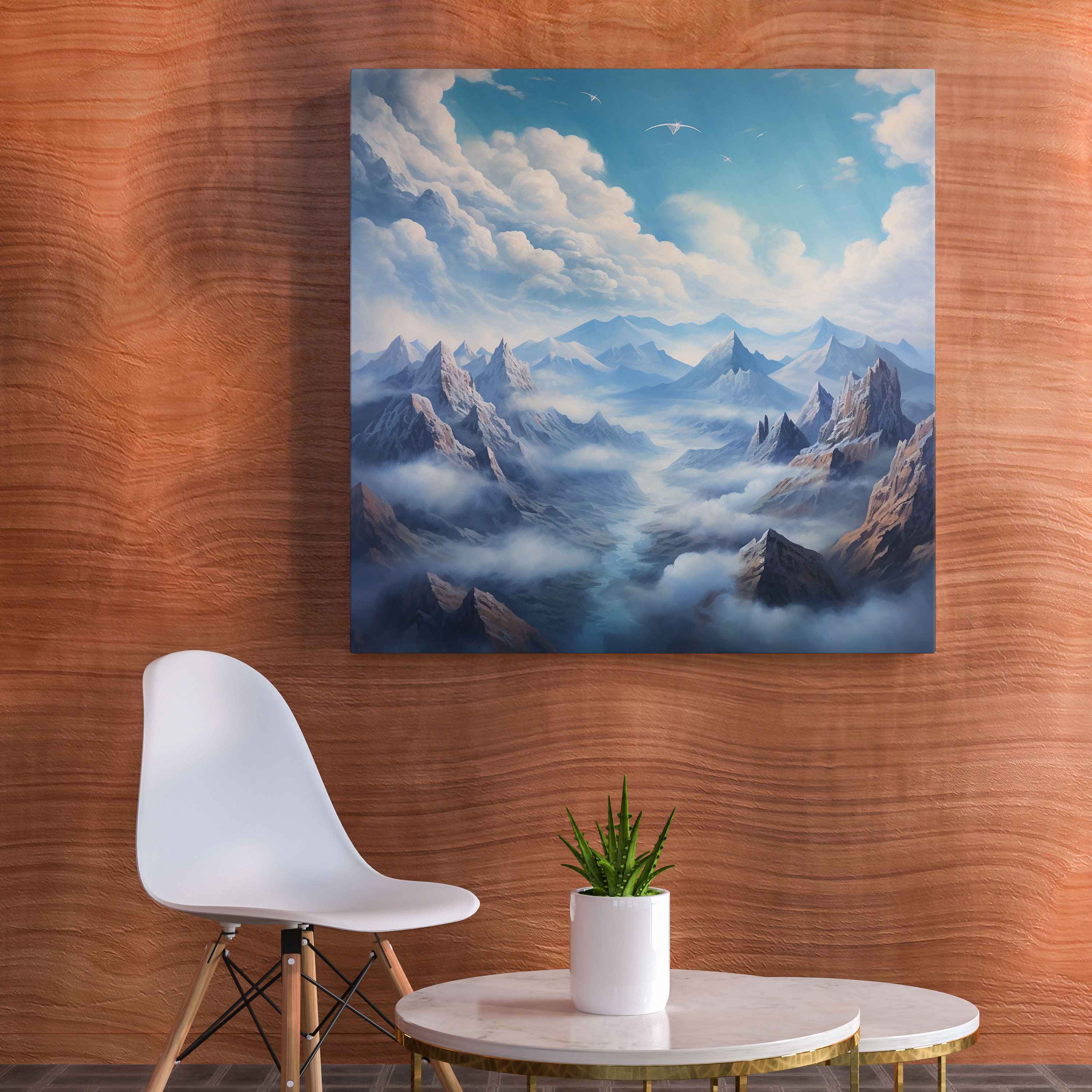 Middle Earth Mountain Canvas Print - Middle Earth, Acrylic Painting, Middle Earth, Canvas Wall Art