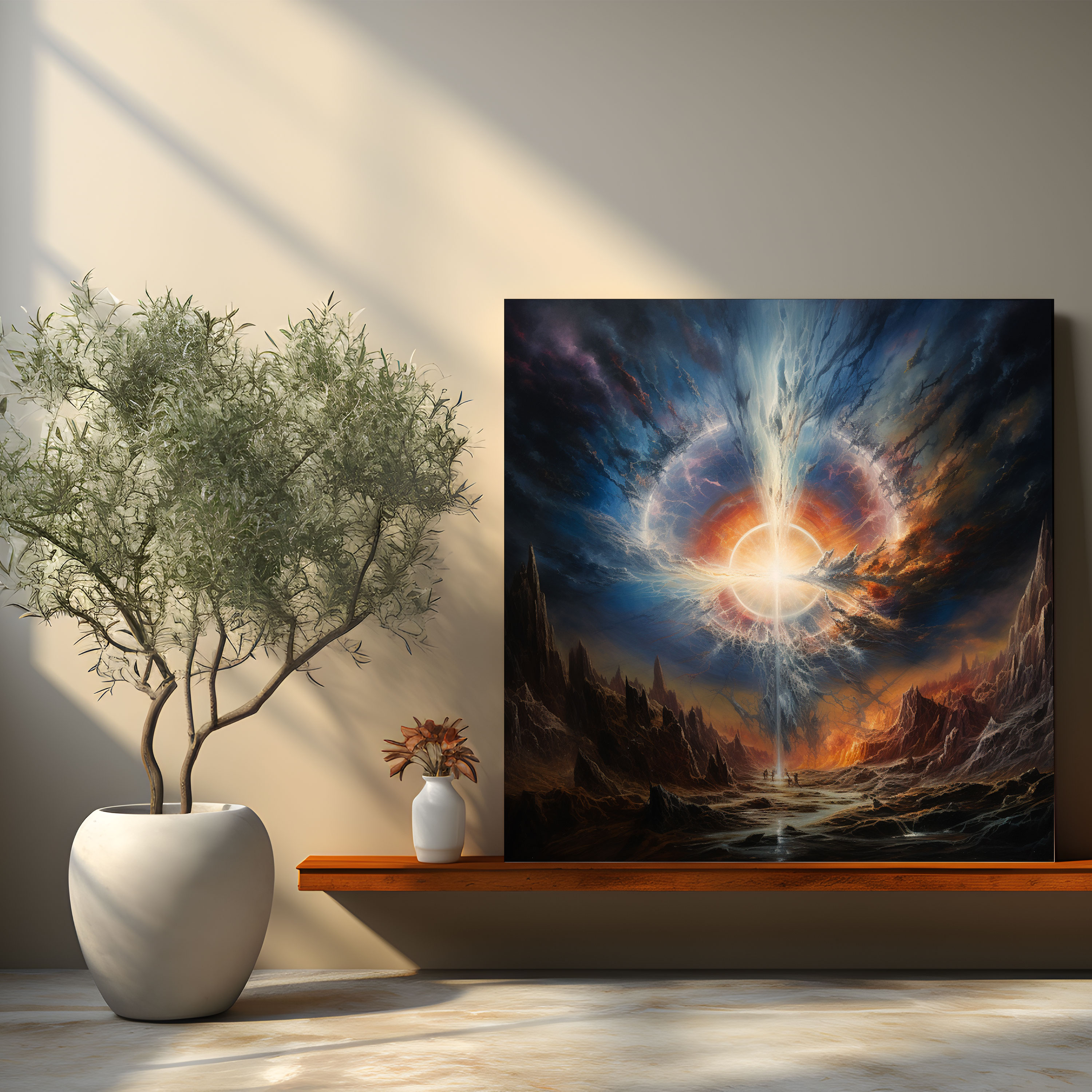 Leinwandbild Mittelerde-Energie - Mittelerde Leinwandbild Leinwand-Wandkunst