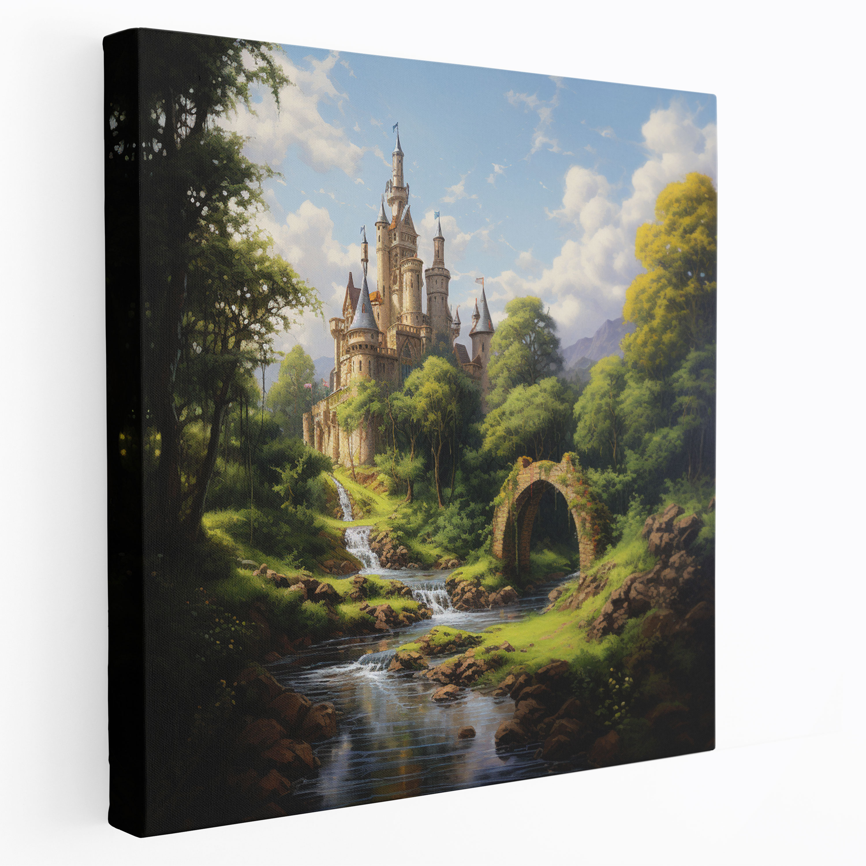 Middle Earth Canvas Print - Towering Castle - Middle Earth, Winding River, Towering Castle, Middle Earth