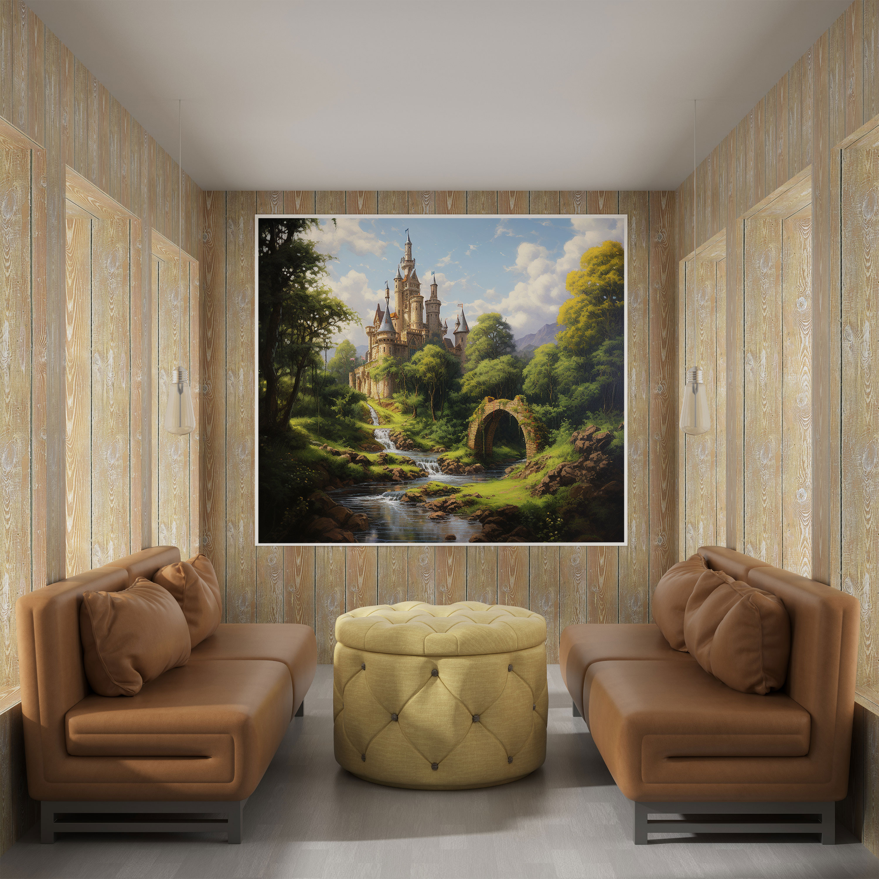 Middle Earth Canvas Print - Towering Castle - Middle Earth, Winding River, Towering Castle, Middle Earth