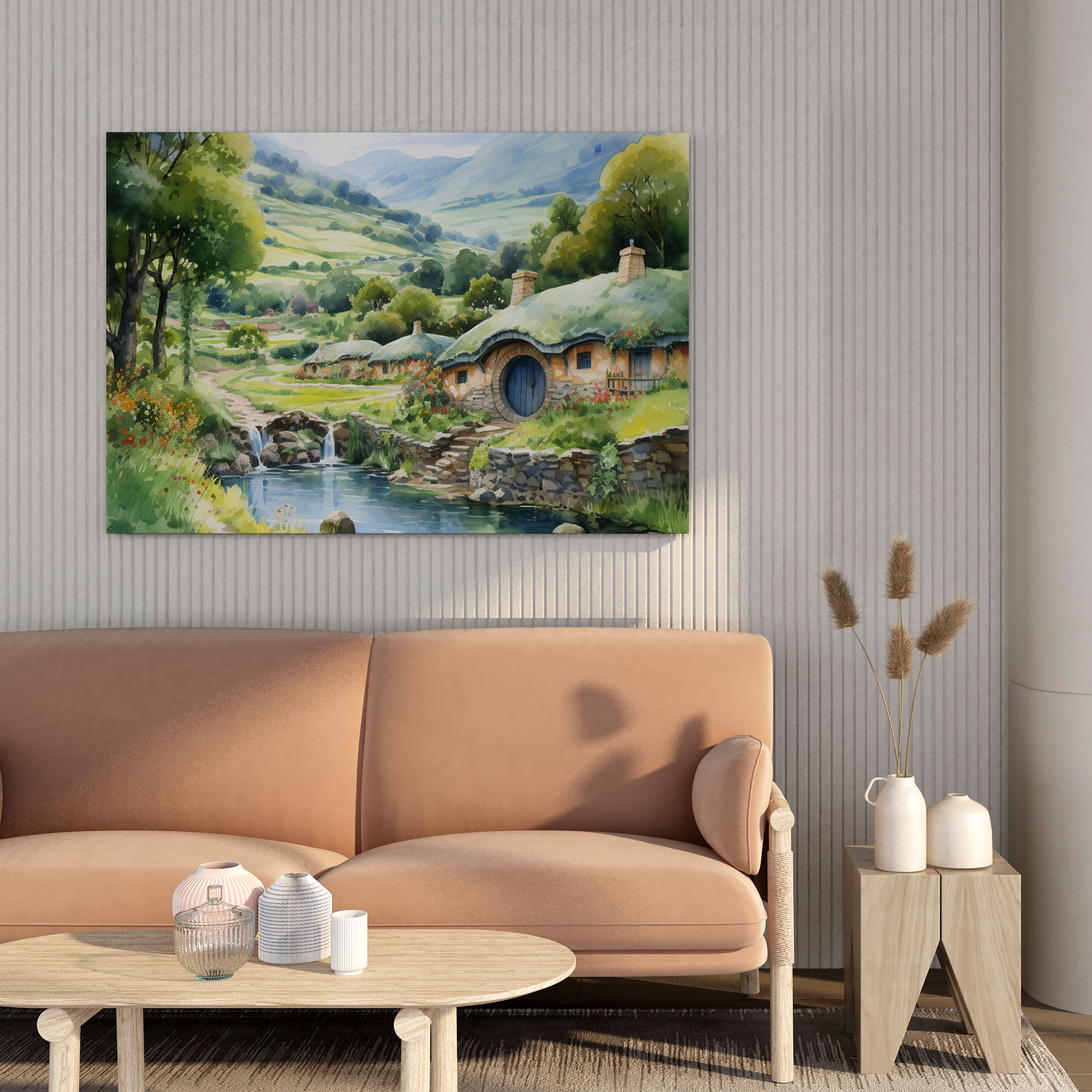 Middle Earth Canvas Print - Shire Watercolor Wall Art - Middle Earth, Wall Decoration, Canvas, Canvas Wall Art