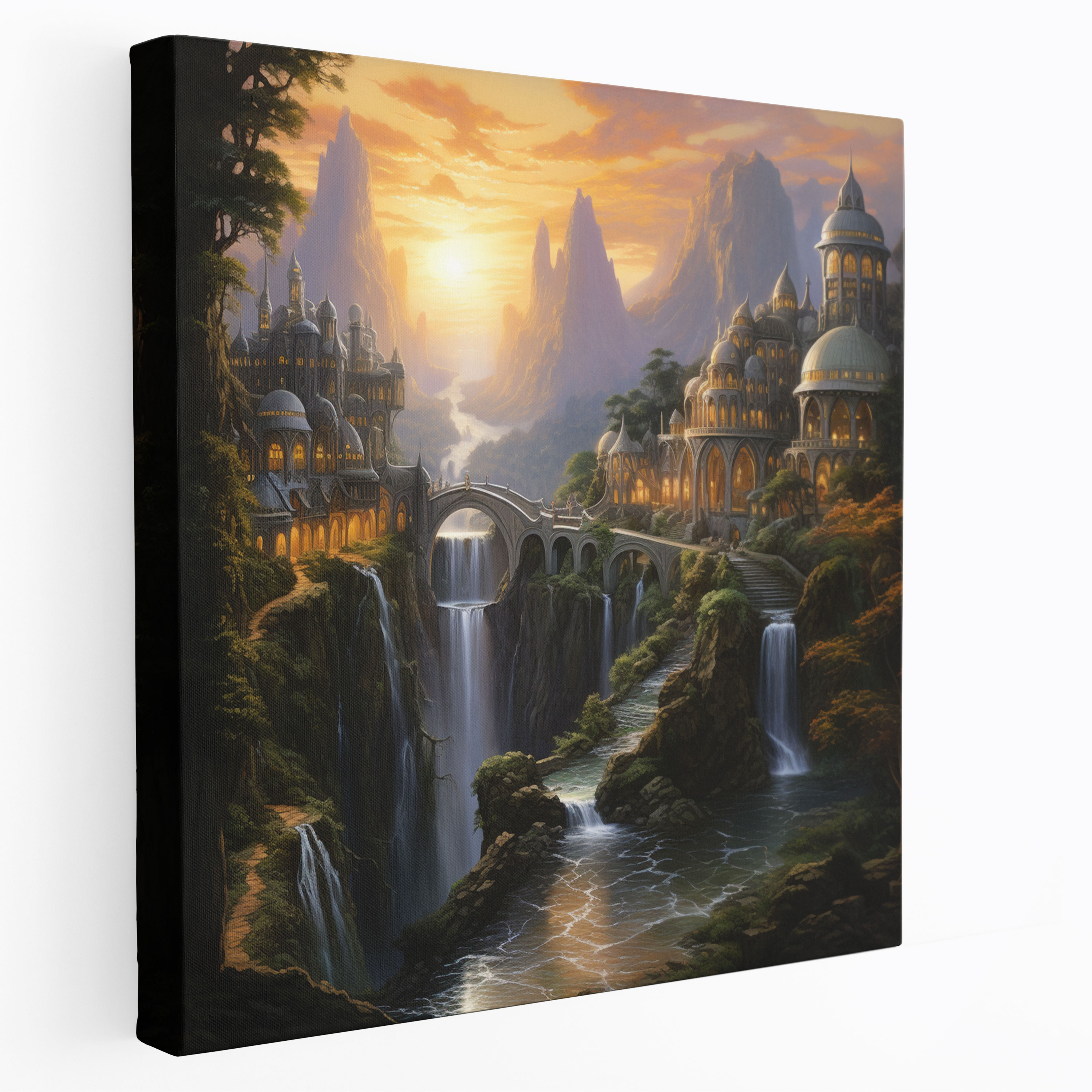 Middle Earth Wall Art - Rivendell Sunset Oil Painting - Middle Earth, Oil Painting, Wall Art, Middle Earth