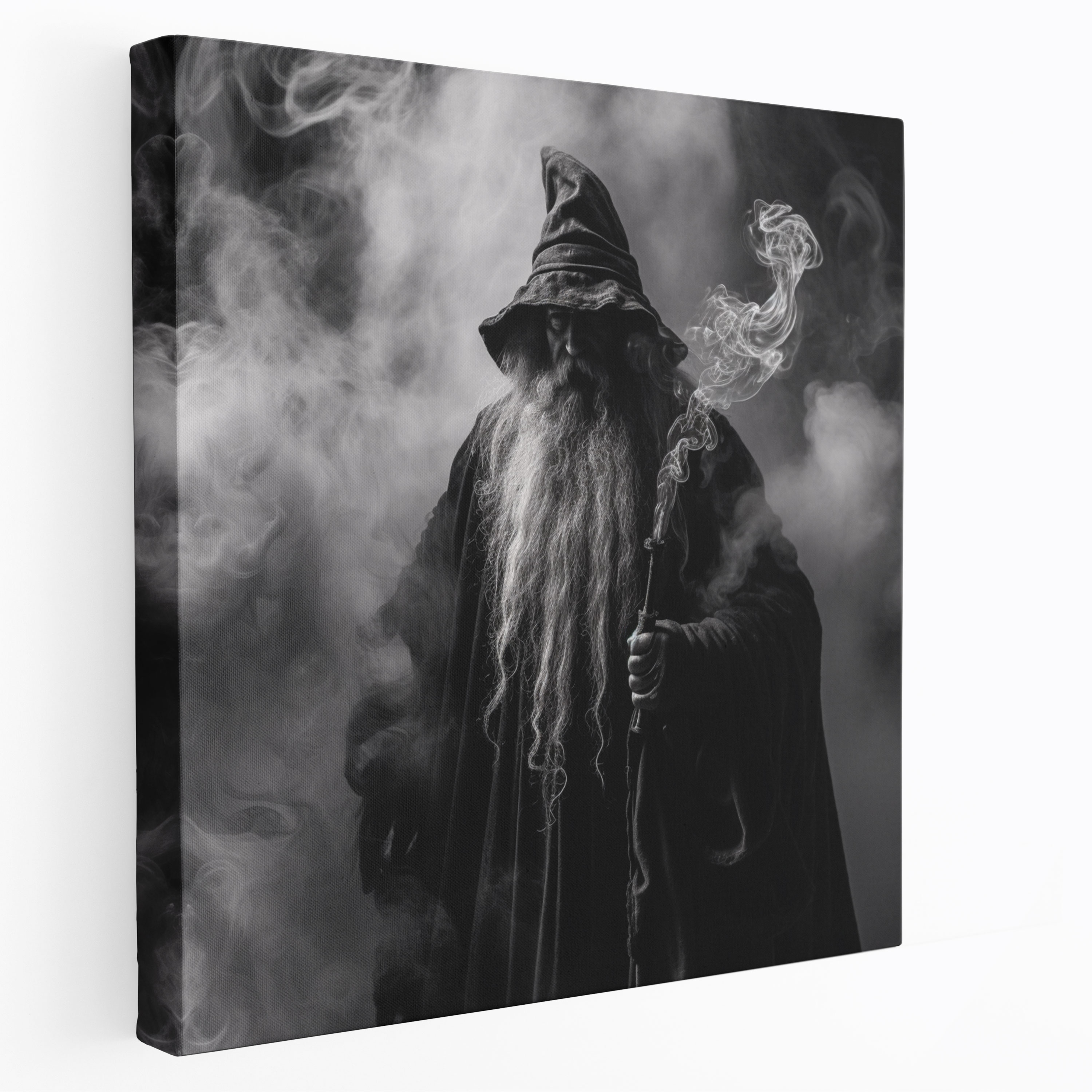 Middle Earth Canvas Print - Gandalf's Staff Black And White Photograph - Middle Earth, Home Decoration, Canvas, Middle Earth