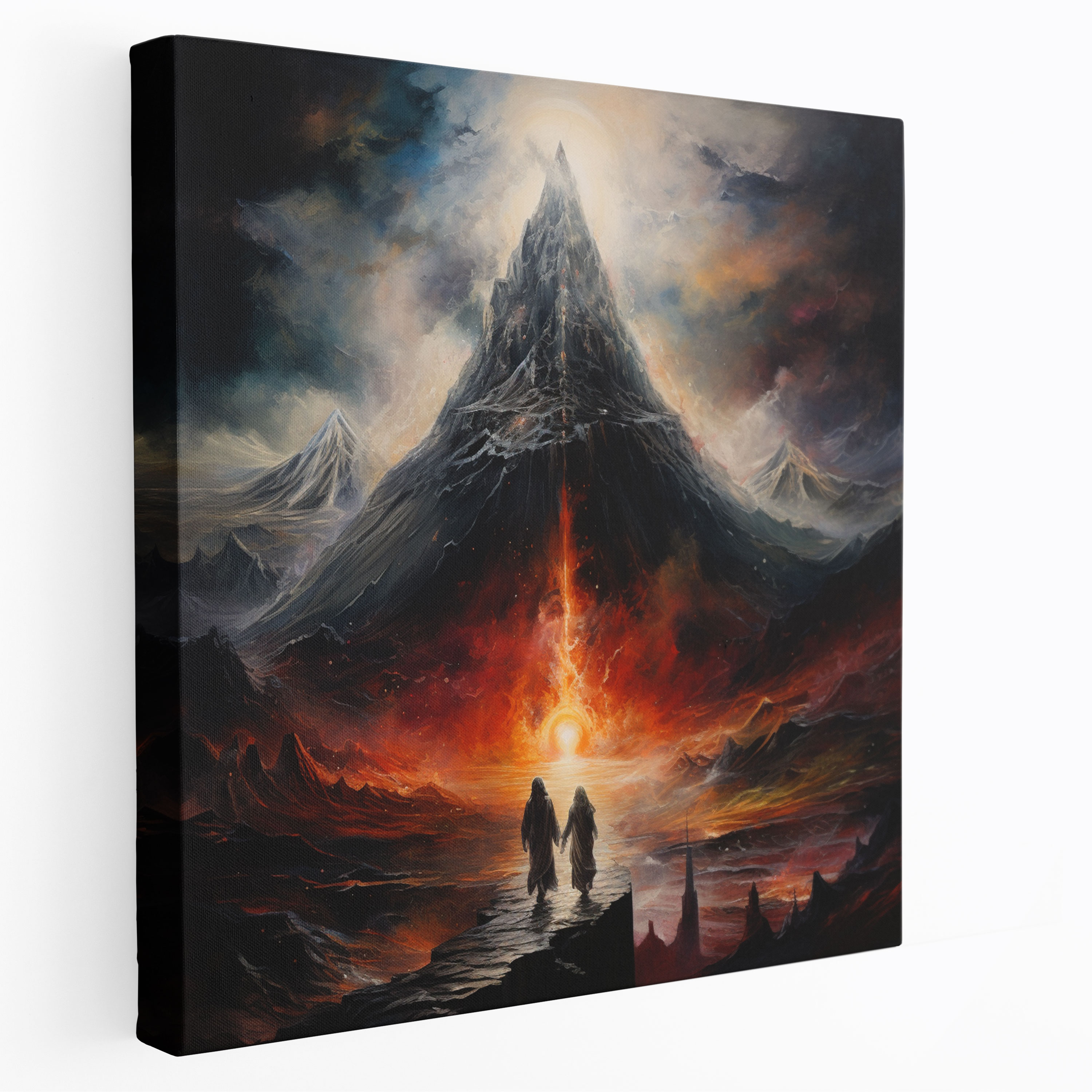 Middle Earth Canvas Print - Frodo And Sam Journey Abstract Art - Middle Earth, Canvas Print, Mixed-Media Artwork, Home Decoration