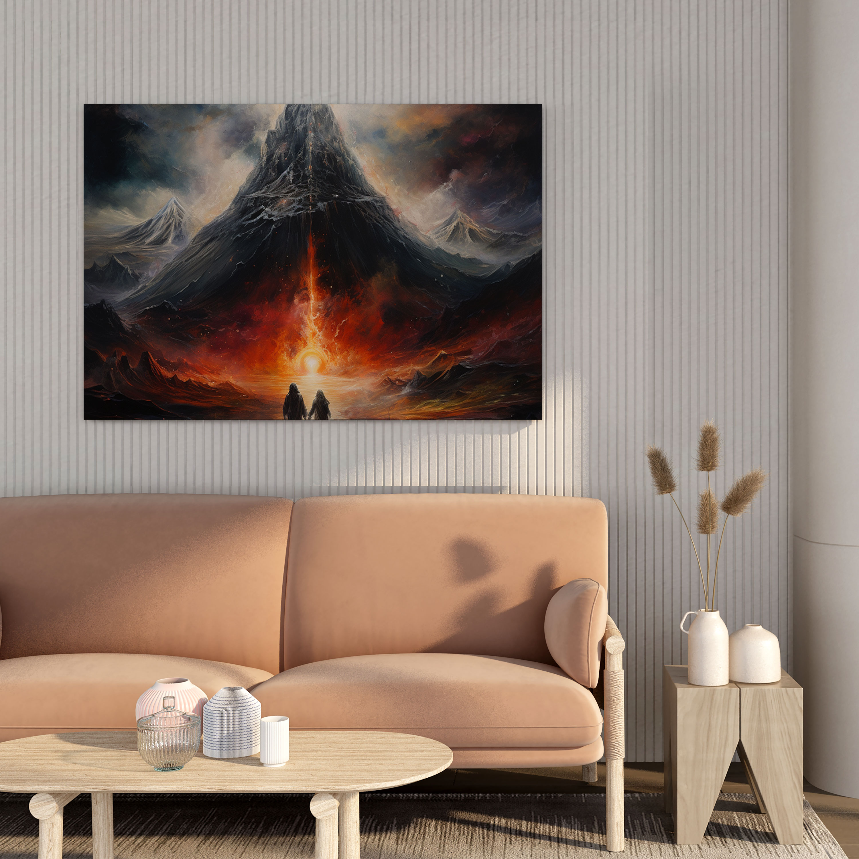 Middle Earth Canvas Print - Frodo And Sam Journey Abstract Art - Middle Earth, Canvas Print, Mixed-Media Artwork, Home Decoration