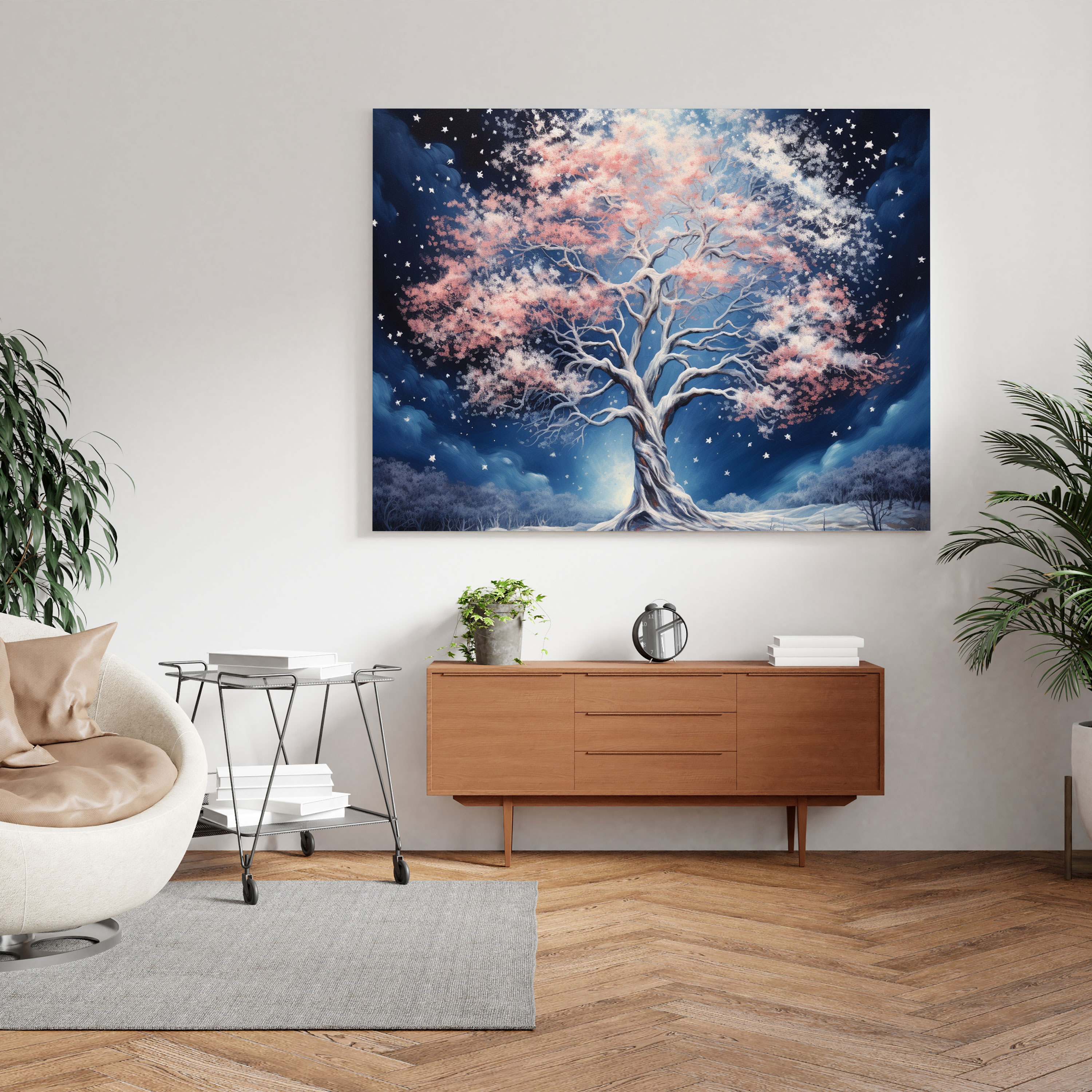 Middle Earth Canvas Print - White Tree Of Gondor Pastel Wall Art - Middle Earth, Serene Ambiance, Pastel Artwork, Middle Earth