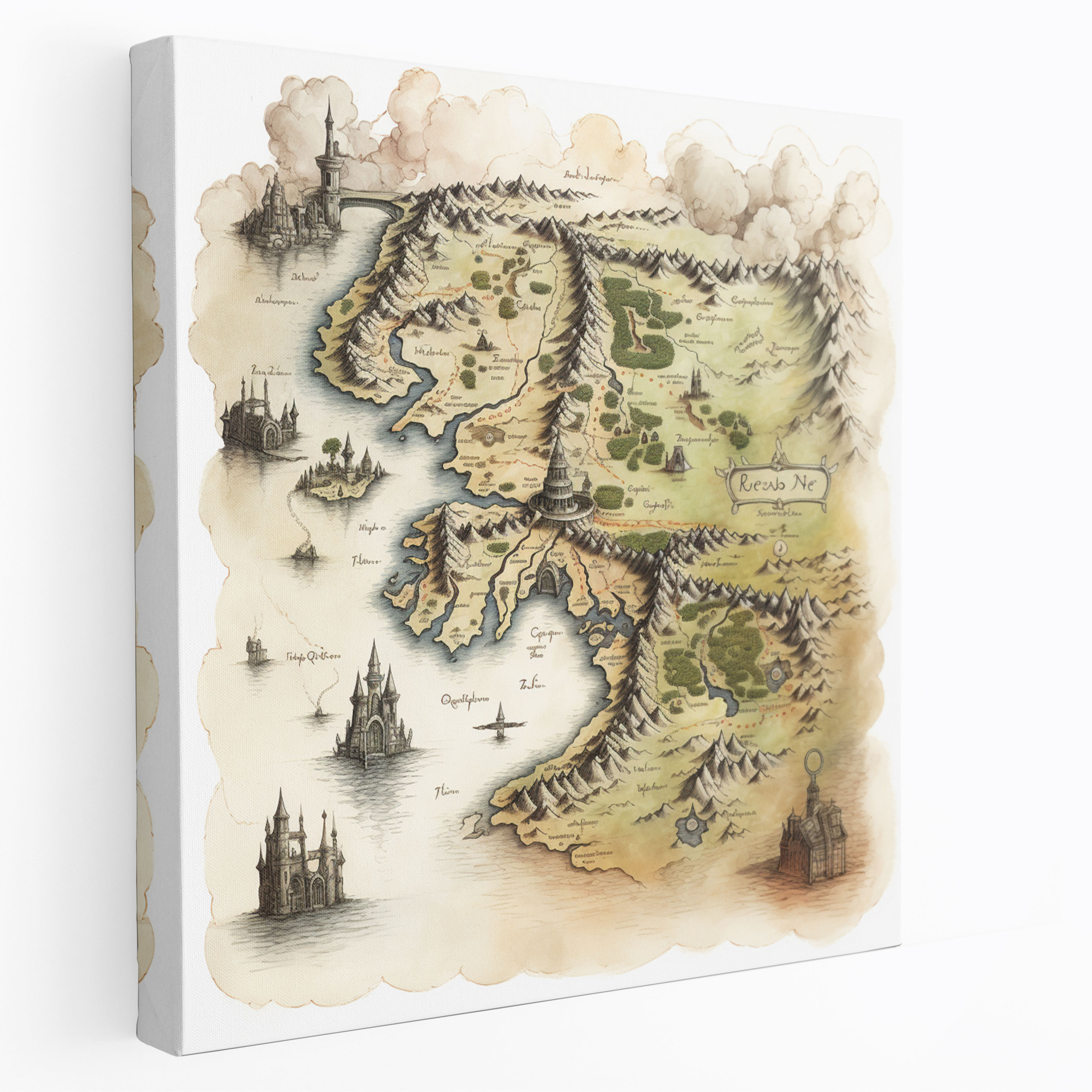 Middle Earth Wall Art - Detailed Map Of Middle Earth Ink Drawing - Middle Earth, Map Of Middle Earth, Rich Lore, Wall Art