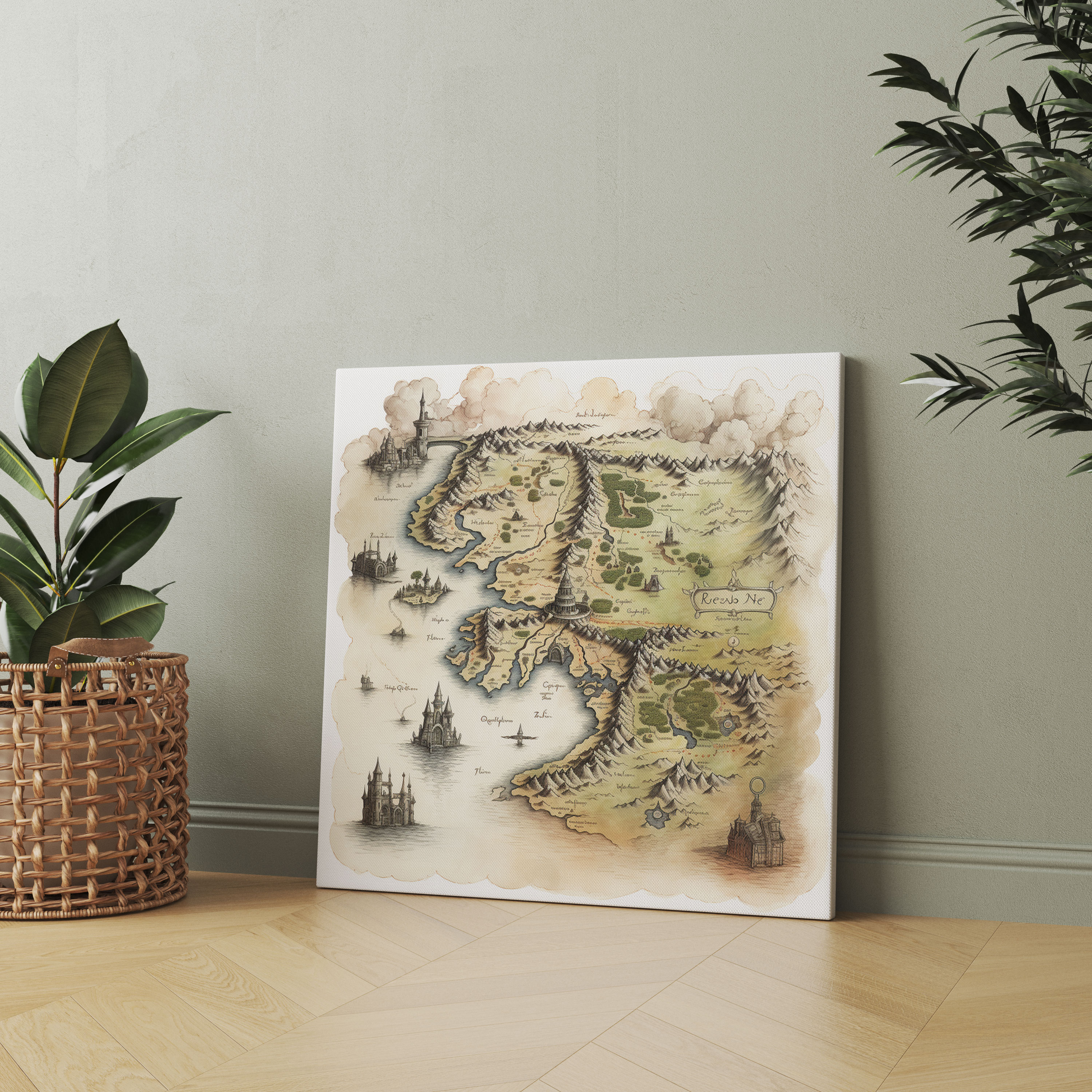 Middle Earth Wall Art - Detailed Map Of Middle Earth Ink Drawing - Middle Earth, Map Of Middle Earth, Rich Lore, Wall Art