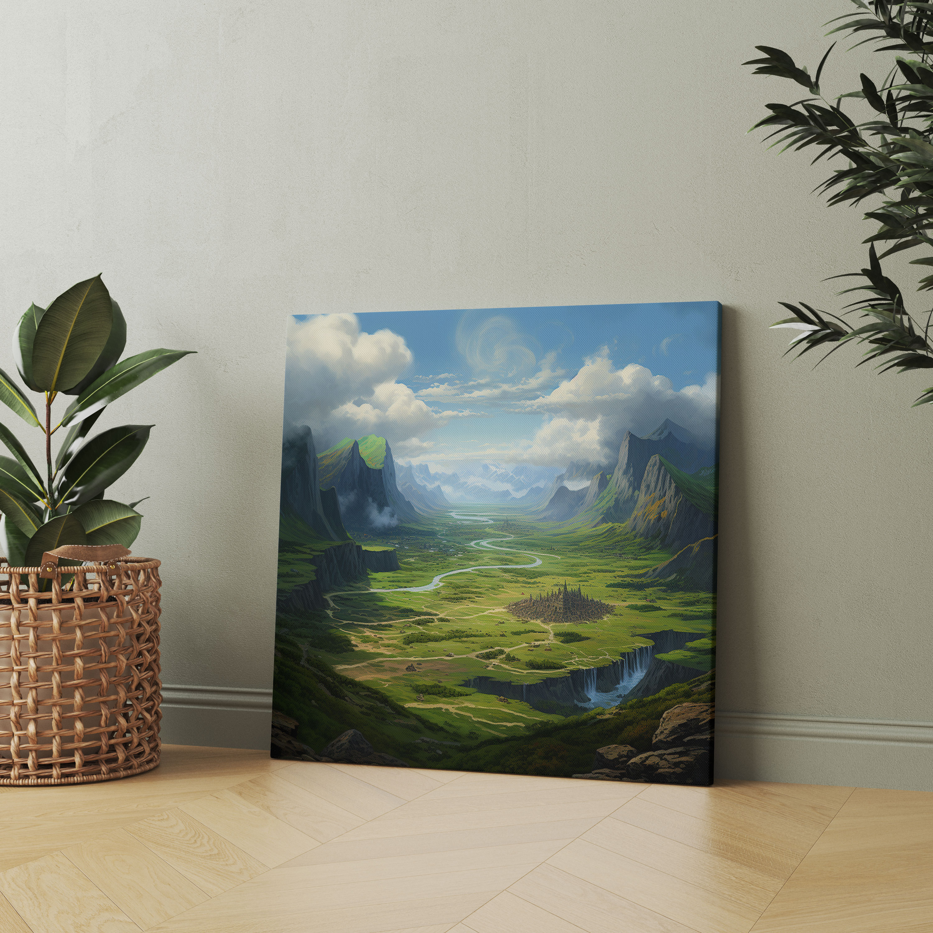 Middle Earth Canvas Print: Majestic Mountains - Middle Earth, Home Decoration, Wall Decoration, Canvas Print