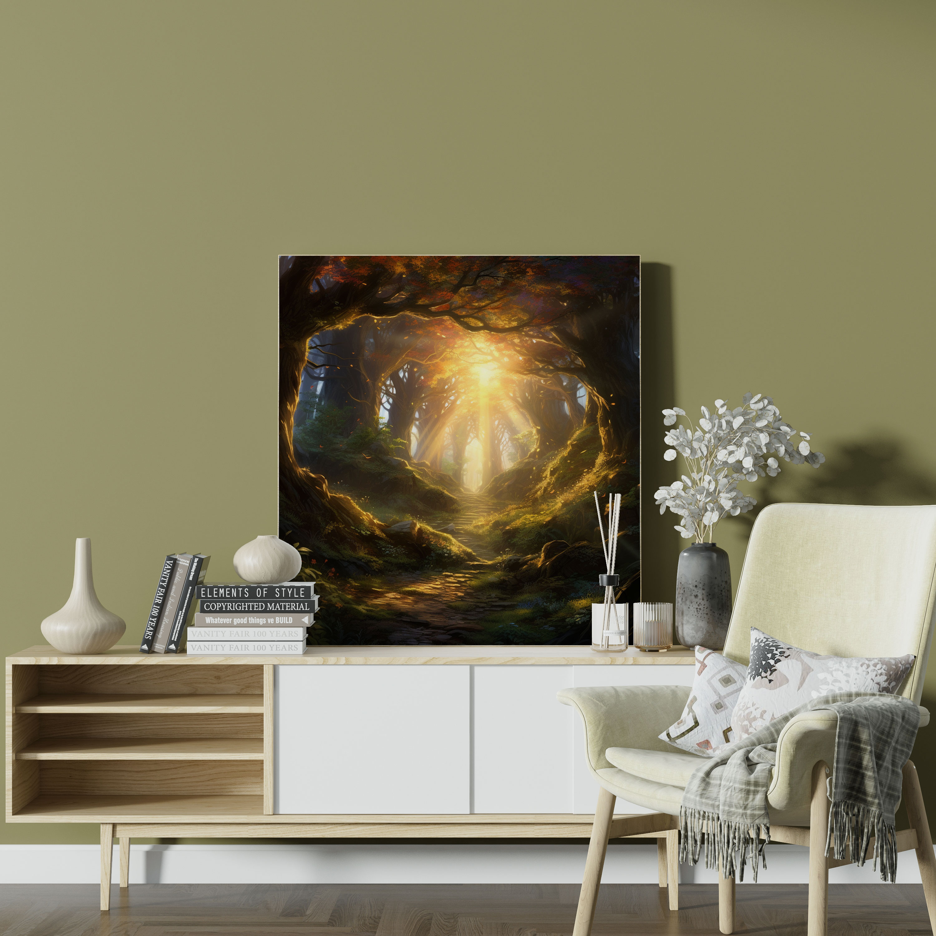 Middle Earth Wall Art: Enchanting Forest - Middle Earth, Sunlight, Canvas, Home Decoration