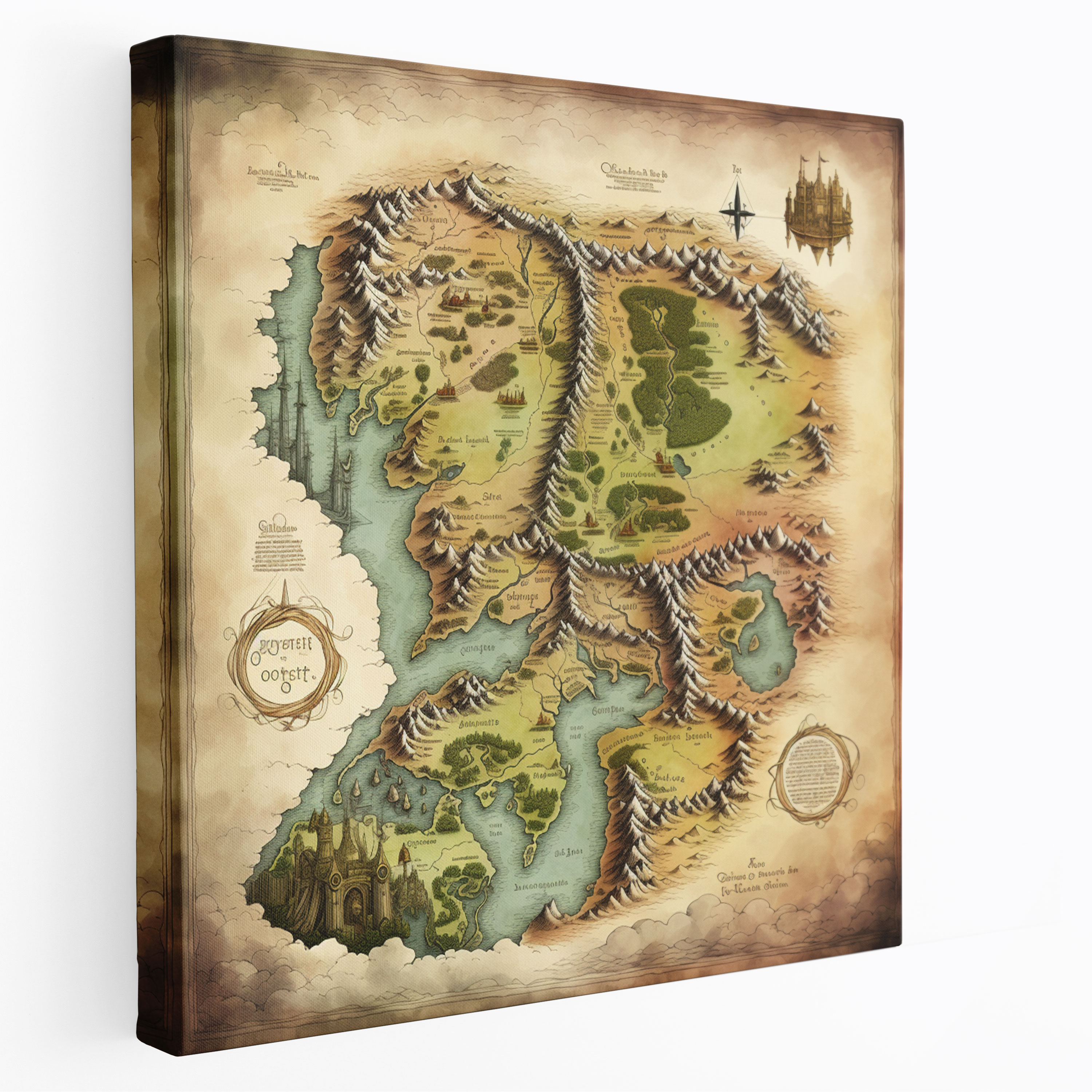 Middle Earth Wall Decoration: Detailed Map - Middle Earth, Home Decoration, Detailed Map, Middle Earth