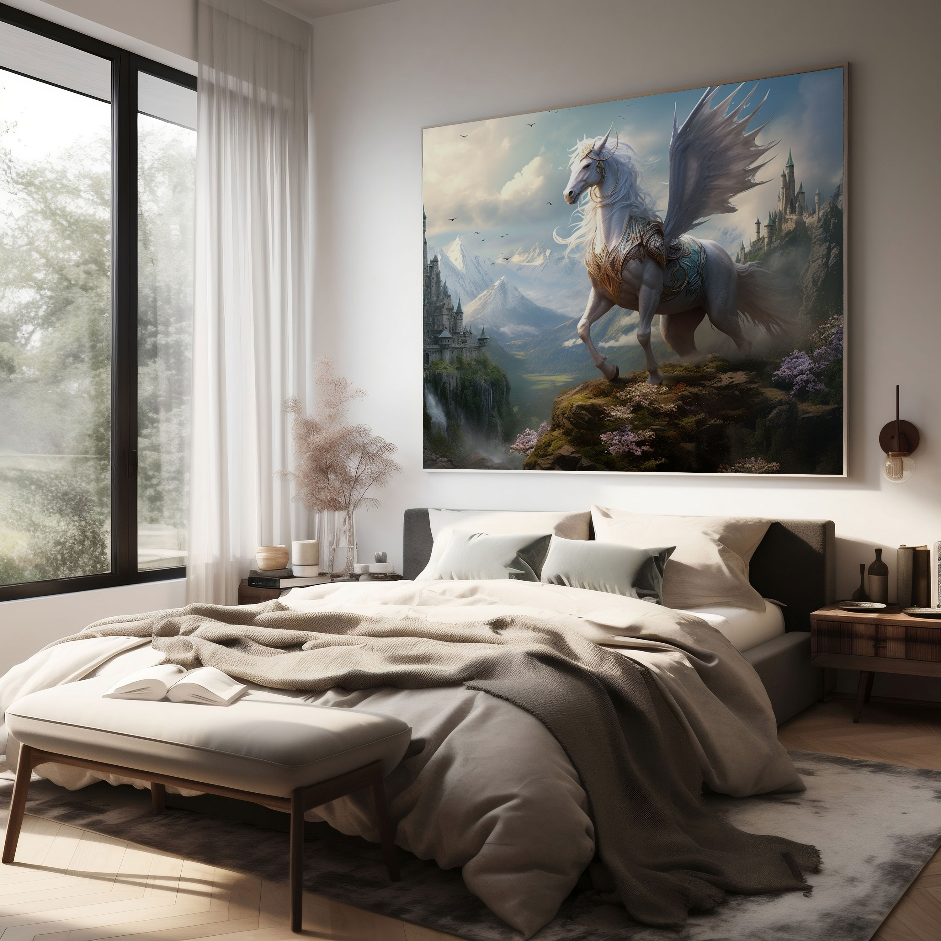 Middle Earth Canvas Print: Mythical Creature - Middle Earth, Vibrant Colors, Canvas Print, Home Decoration