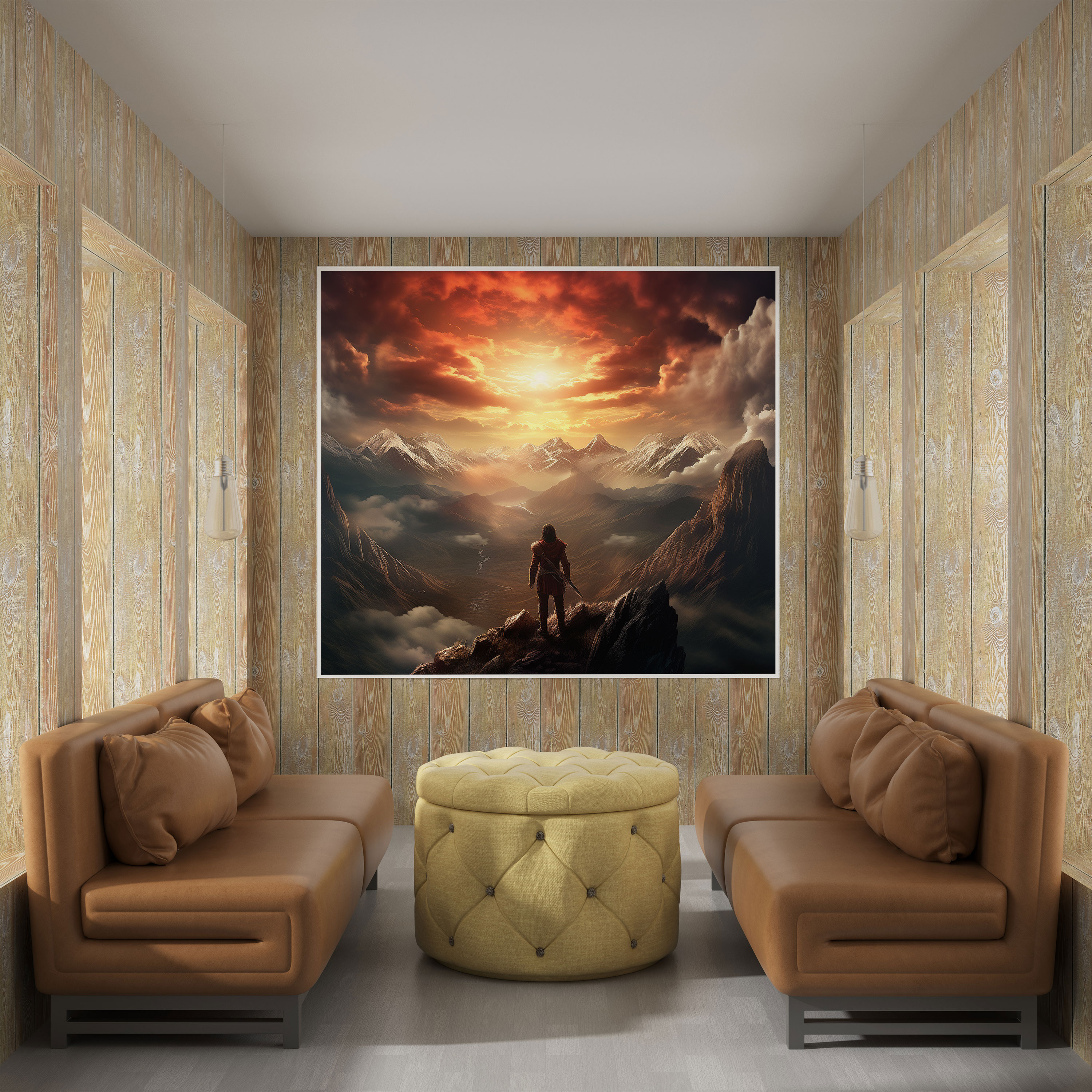 Middle Earth Canvas Print: Brave Warrior - Middle Earth, Brave Warrior, Canvas, Majestic Mountain