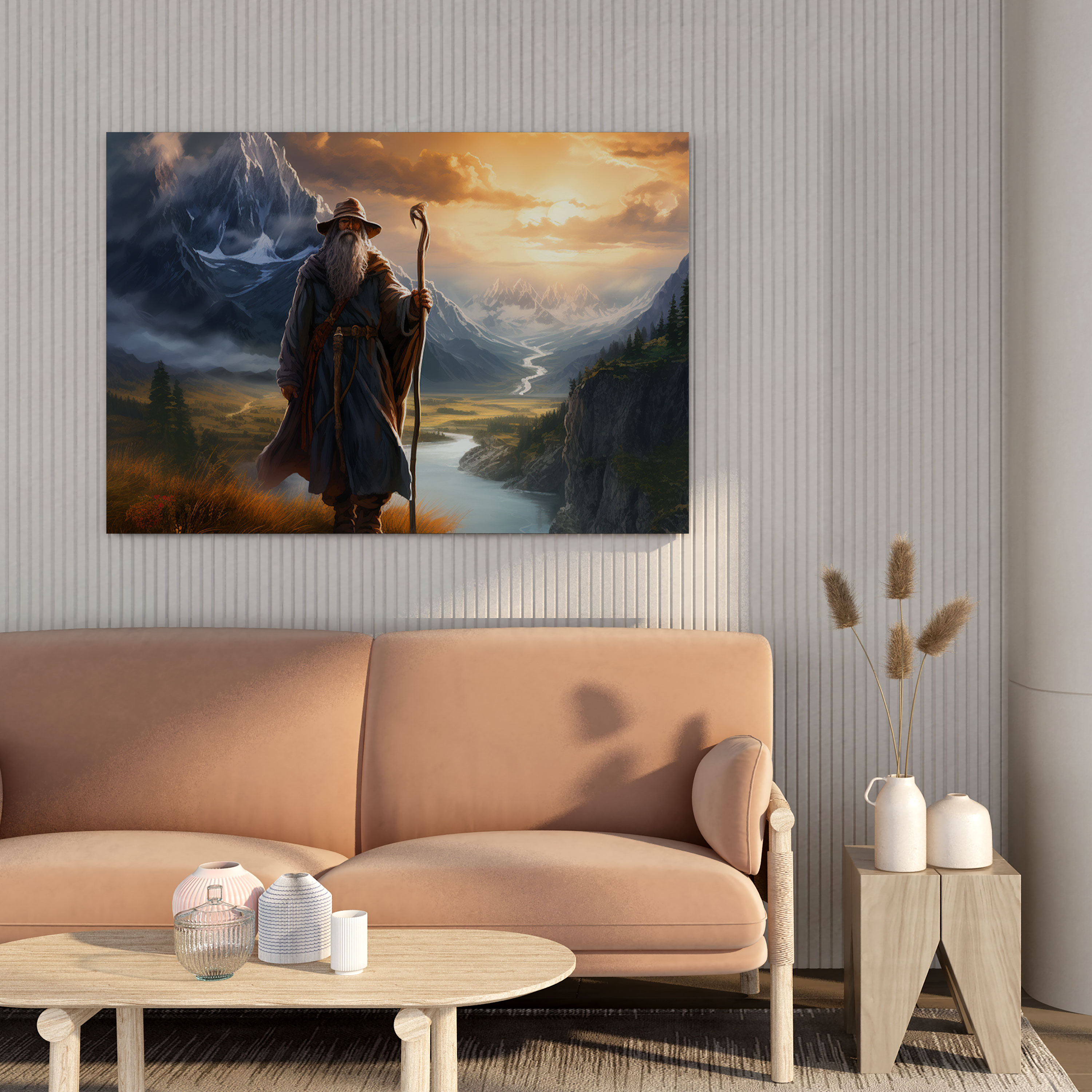 Middle Earth Gandalf Canvas Print - Middle Earth, Canvas Print, Middle Earth, Breathtaking Landscapes