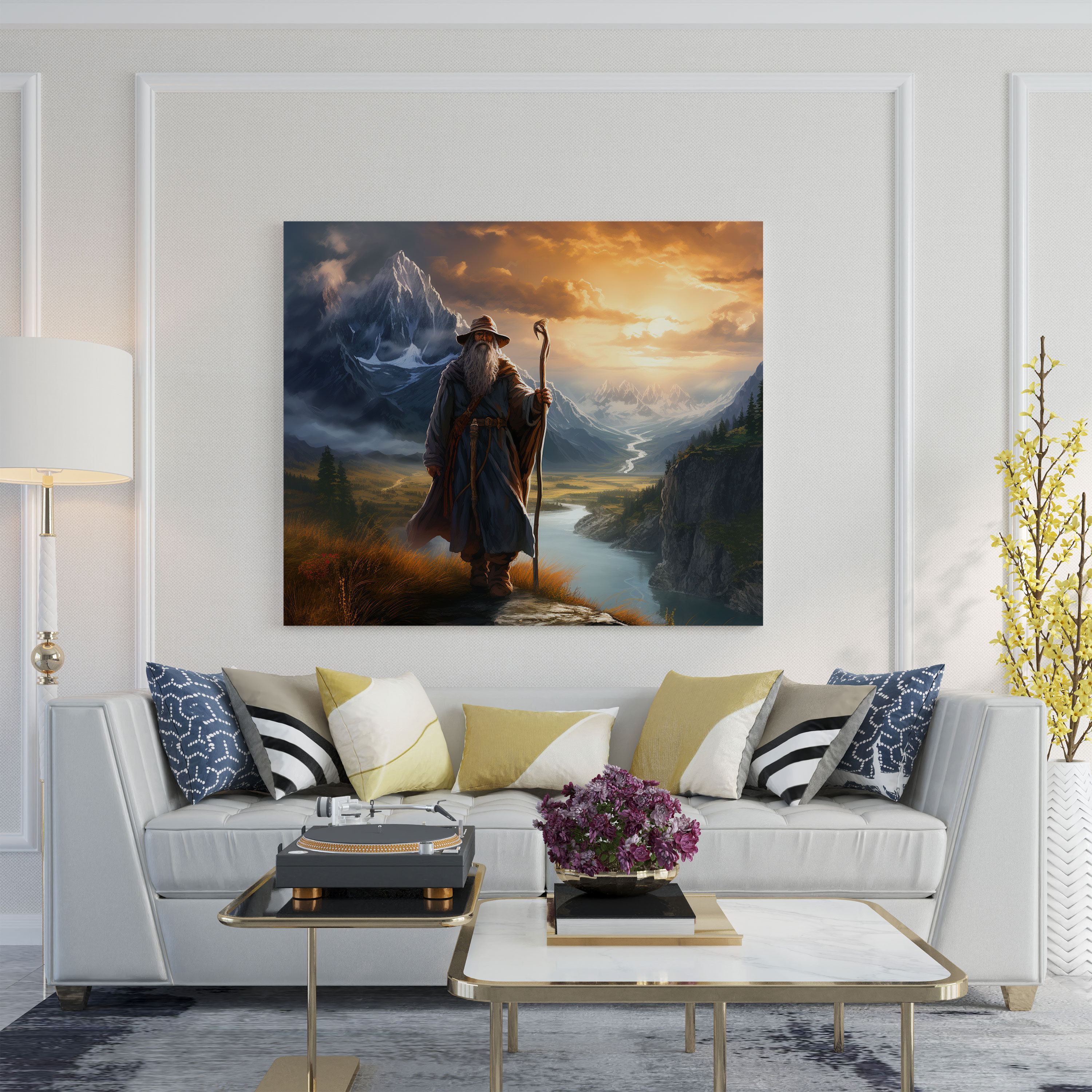 Middle Earth Gandalf Canvas Print - Middle Earth, Canvas Print, Middle Earth, Breathtaking Landscapes