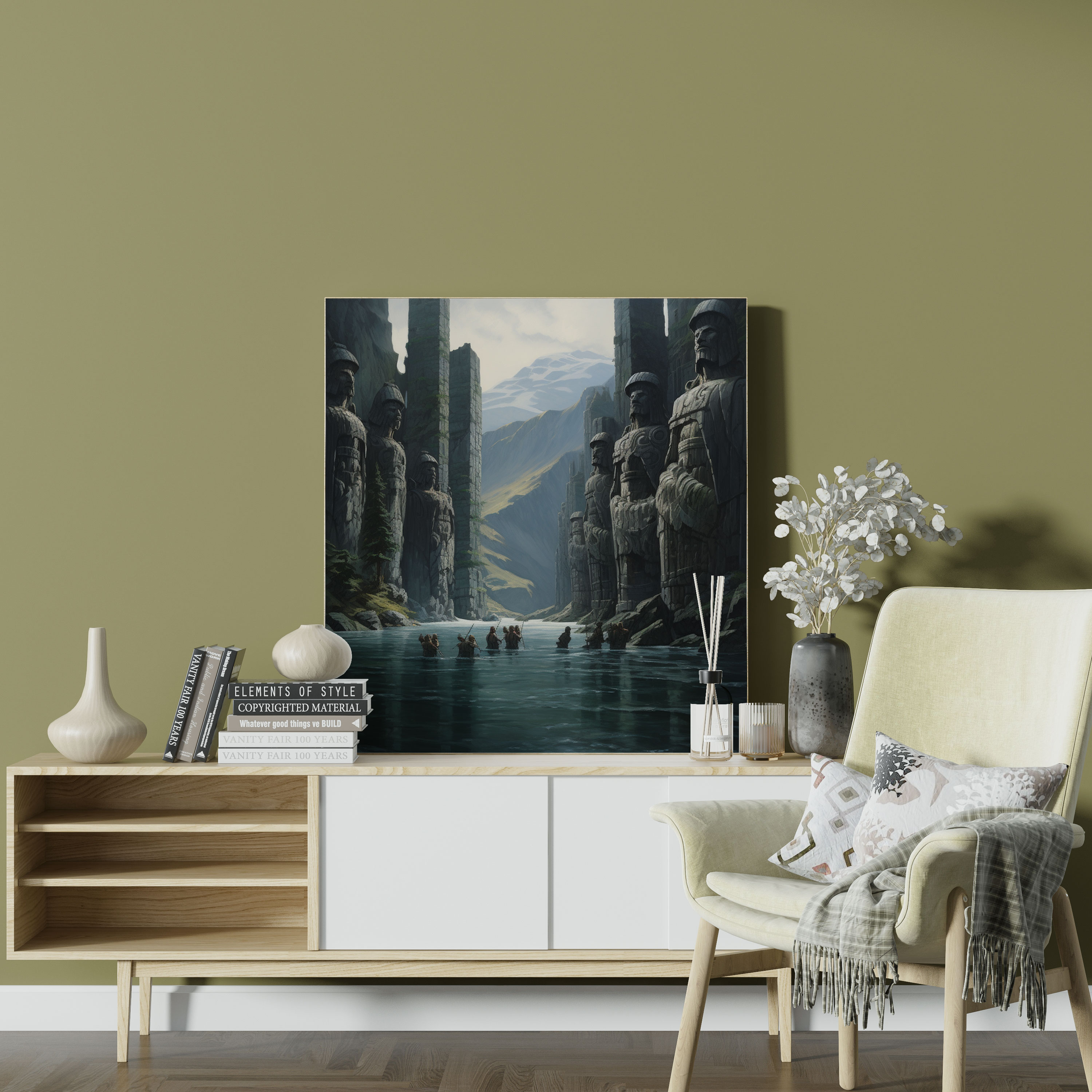 Middle Earth Argonath Canvas Print - Middle Earth, Middle Earth, Canvas Print, Strength