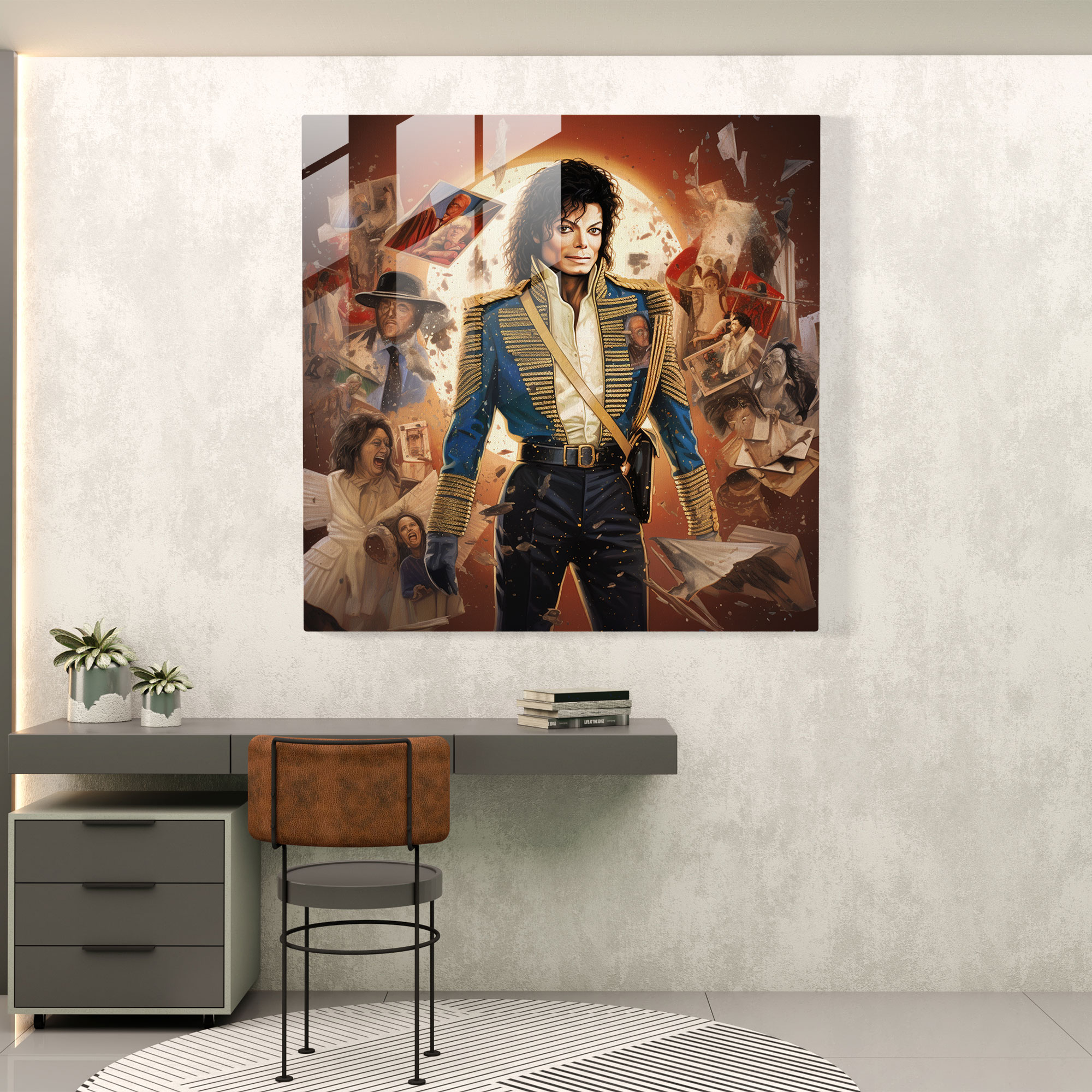 Micheal Jackson Glass Wall Art - Micheal Jackson, Glass Wall Art, Modern Art, Iconic Images