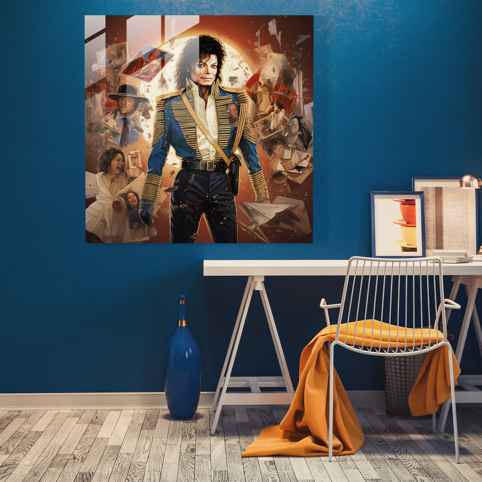 Micheal Jackson Glass Wall Art - Micheal Jackson, Glass Wall Art, Modern Art, Iconic Images