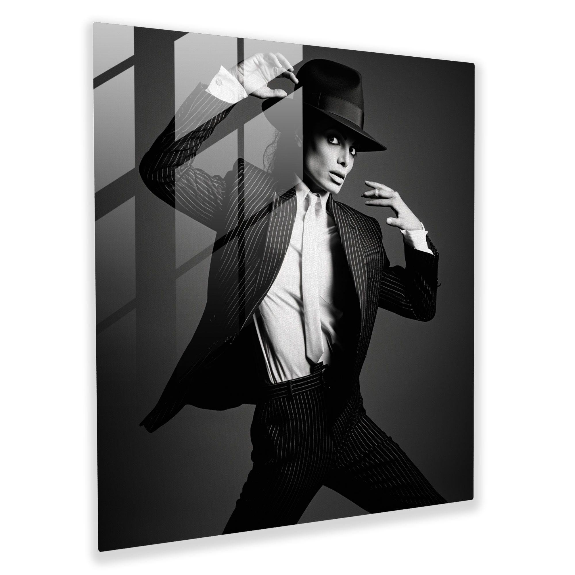 Micheal Jackson Glass Print - Micheal Jackson, Wall Decoration, Black And White Photograph, Micheal Jackson