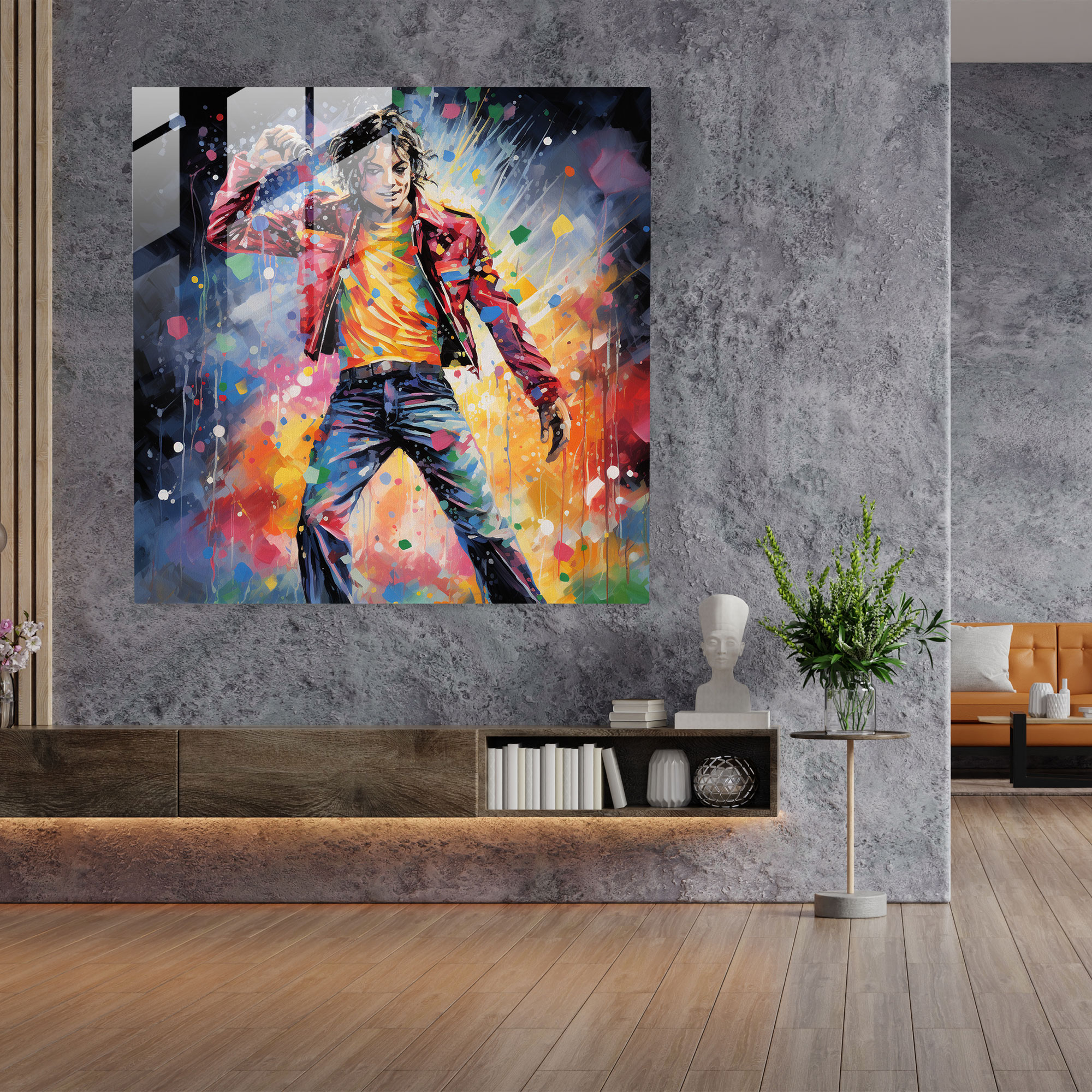 Michael Jackson Glass Print - Micheal Jackson, Glass Wall Art, Pop Art, Glass Print