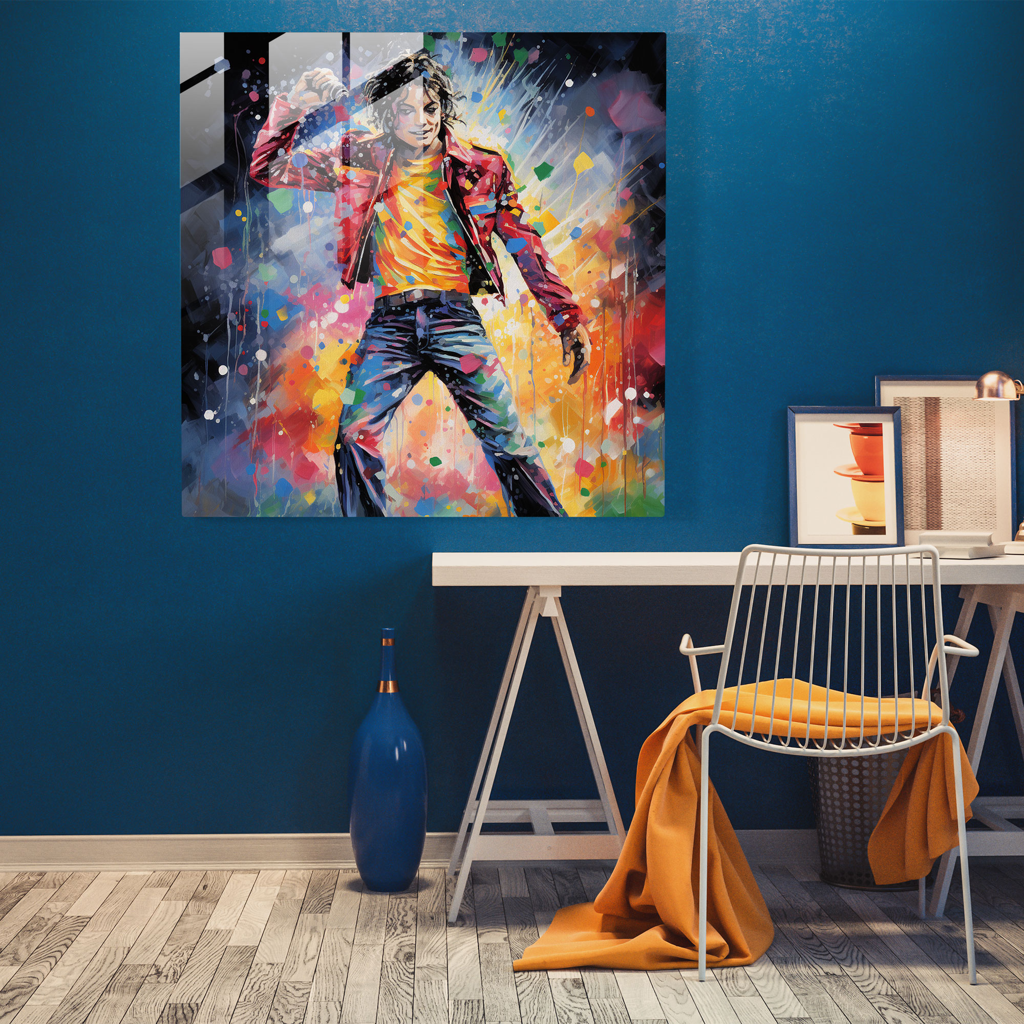 Michael Jackson Glass Print - Micheal Jackson, Glass Wall Art, Pop Art, Glass Print
