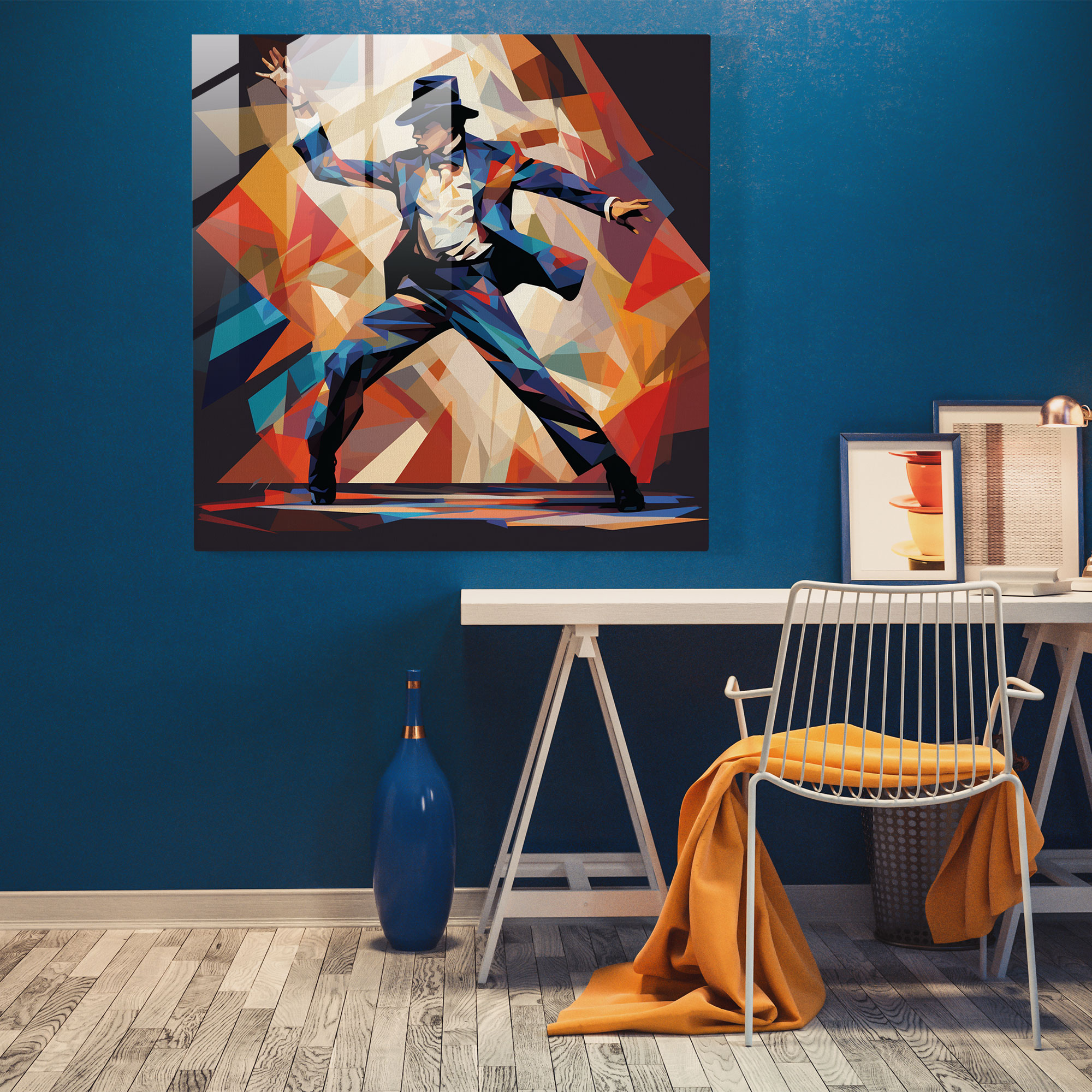 Michael Jackson Glass Print - Micheal Jackson, Wall Decoration, Cubism, Rhythm