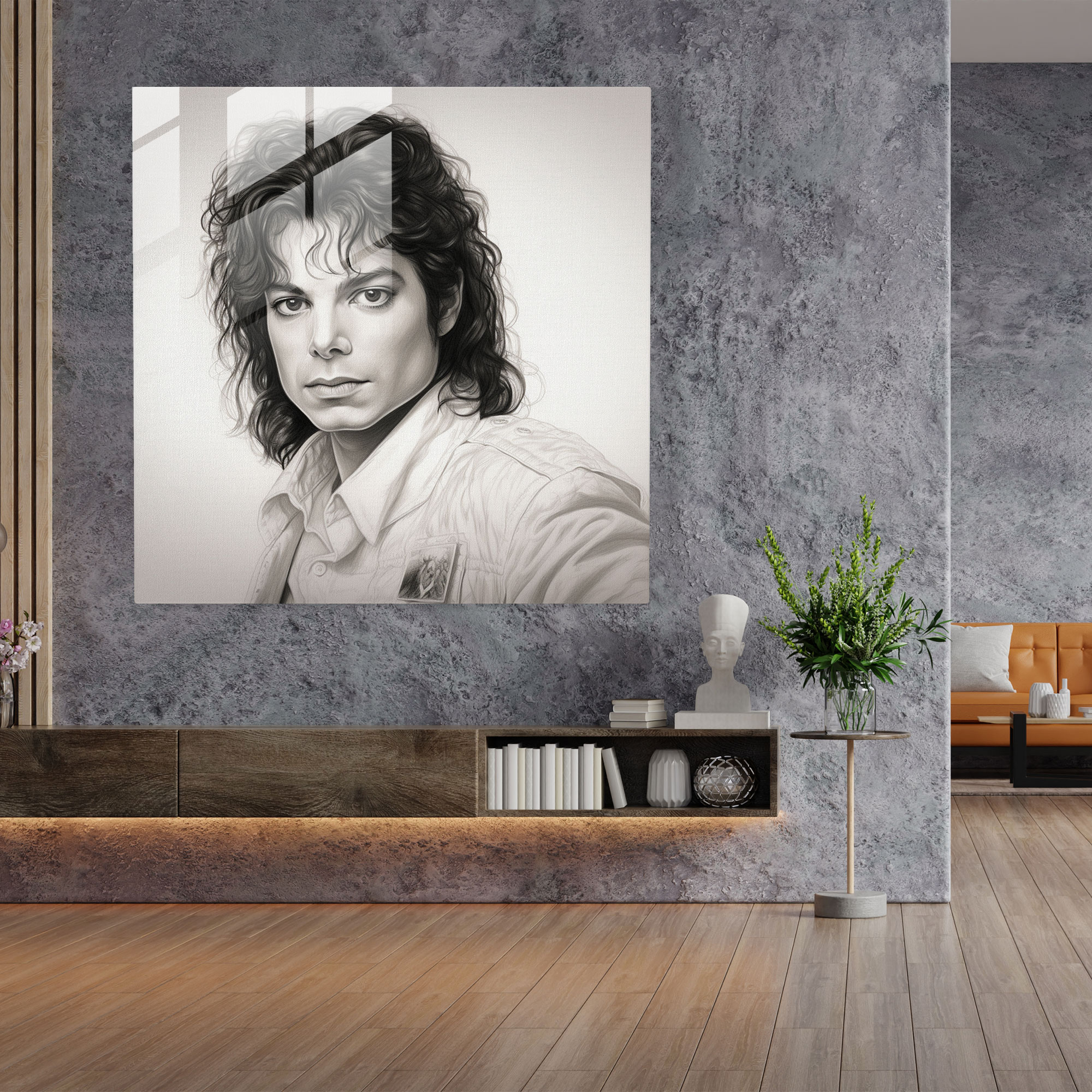 Glasbild Michael Jackson - Glasbild Moderne Kunst Musiker