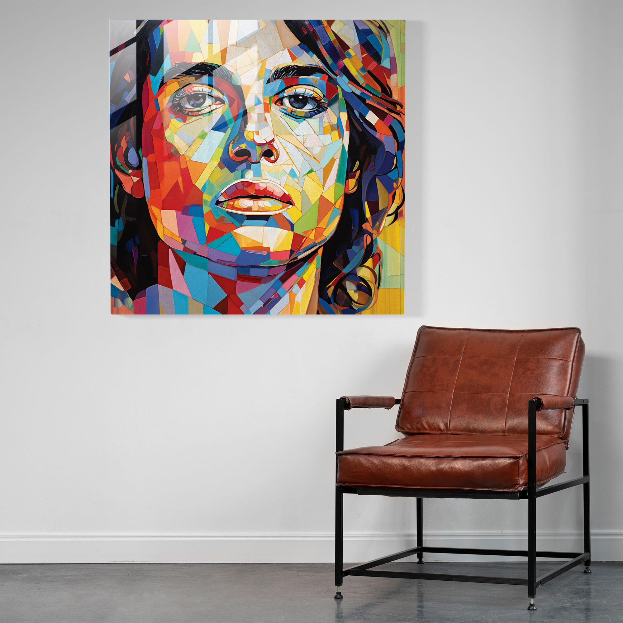 Michael Jackson Pop-Art Glasbild - Michael Jackson Pop-Art lebendige Farben Glas-Kunst