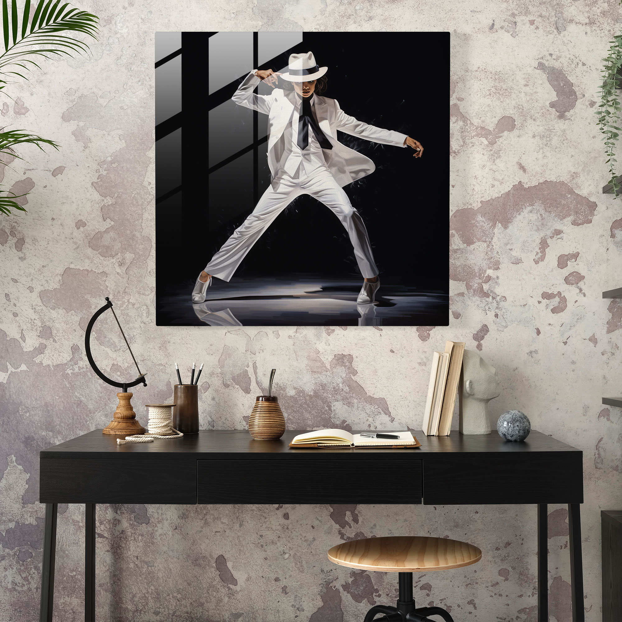 Contemporary Michael Jackson Glass Print - Micheal Jackson, Glass Art, Modern Art, Glass Print