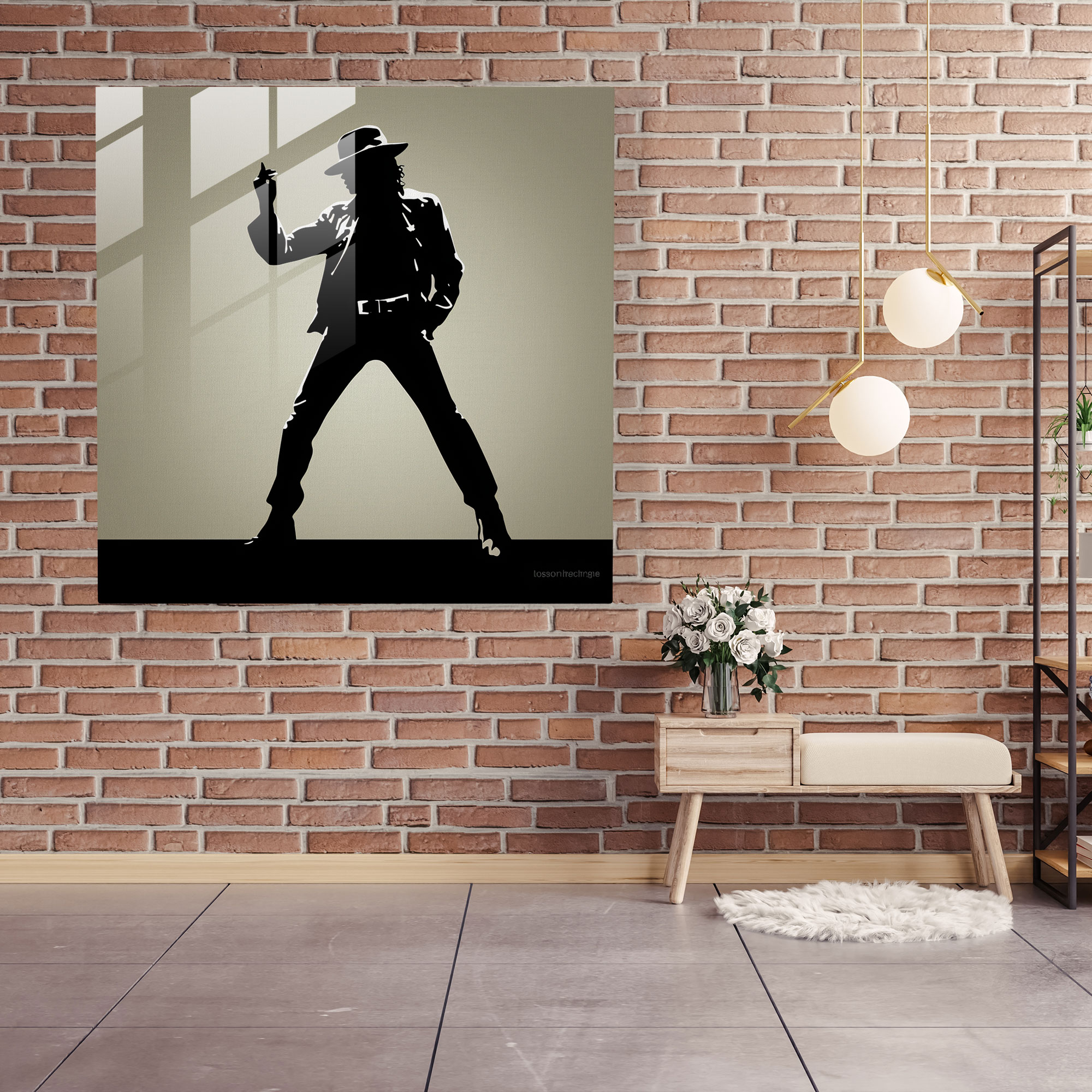 Michael Jackson Glasbild - Michael Jackson Glas Kunst Glas Wandkunst Moderne Kunst