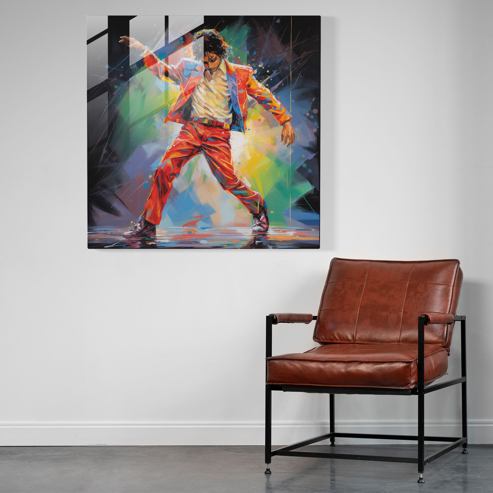 Impressionistic Michael Jackson Glass Print - Micheal Jackson, Glass Wall Art, Modern Art, Impressionistic