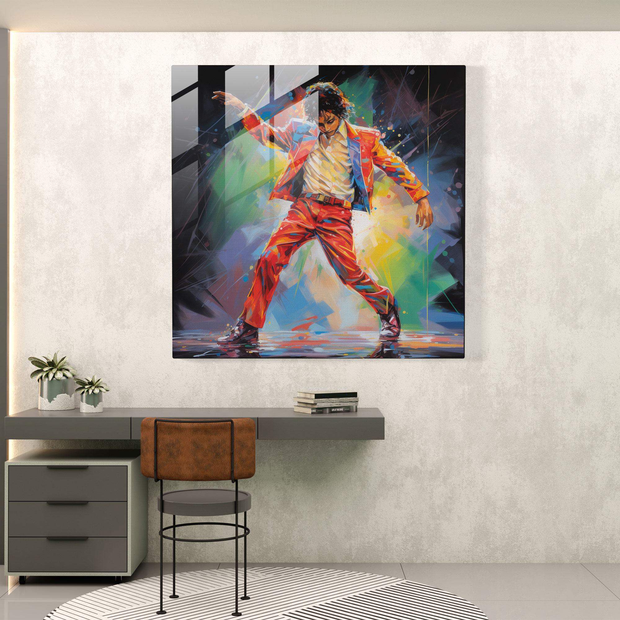 Impressionistic Michael Jackson Glass Print - Micheal Jackson, Glass Wall Art, Modern Art, Impressionistic