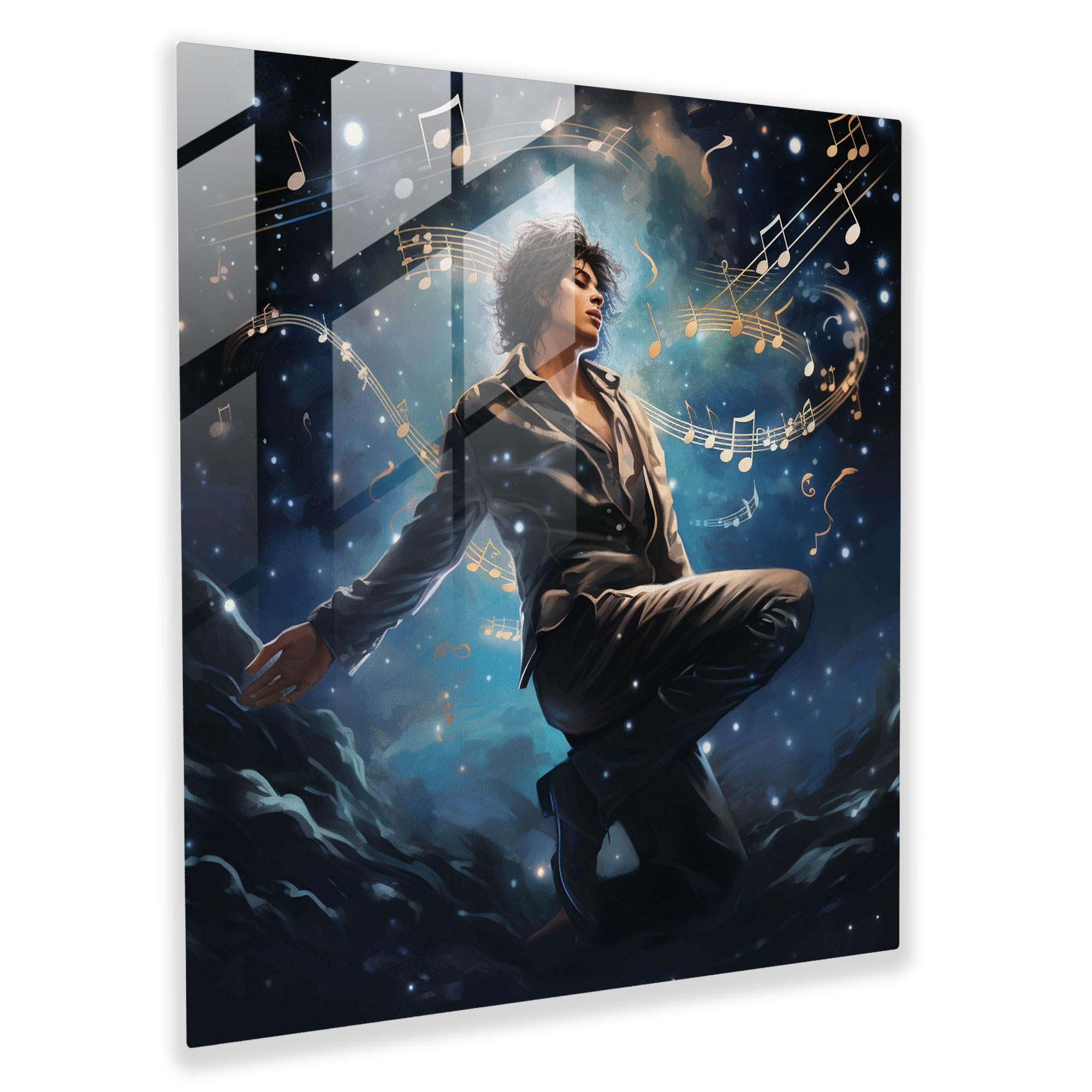 Micheal Jackson Traum Glasbild - Glasbild Kunst aus Glas Wohnkultur Surreale Kunst