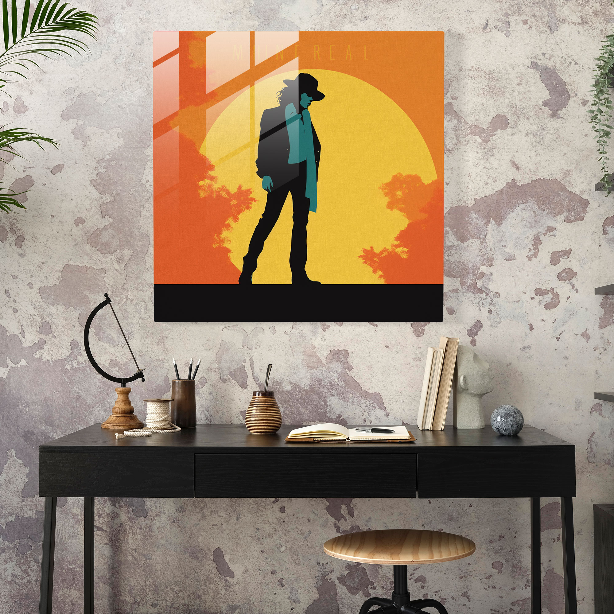 Michael Jackson Silhouette Glass Print - Micheal Jackson, Modern Art, Wall Decoration, Silhouette