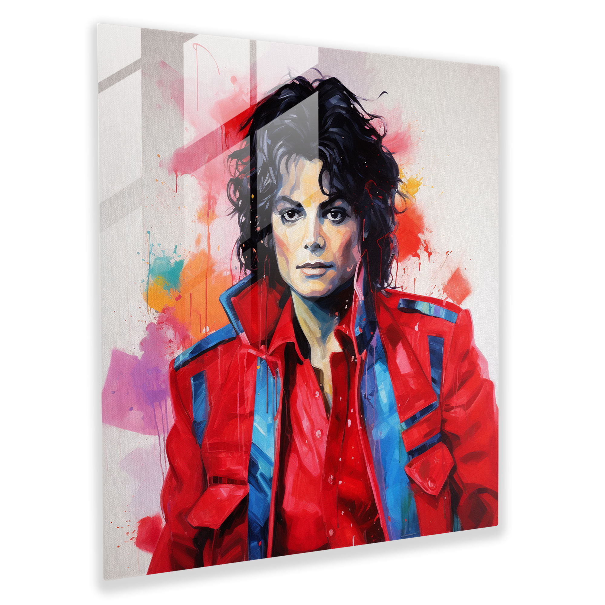 Michael Jackson Pop Art Glass Print - Micheal Jackson, Pop Art, Michael Jackson, Wall Decoration