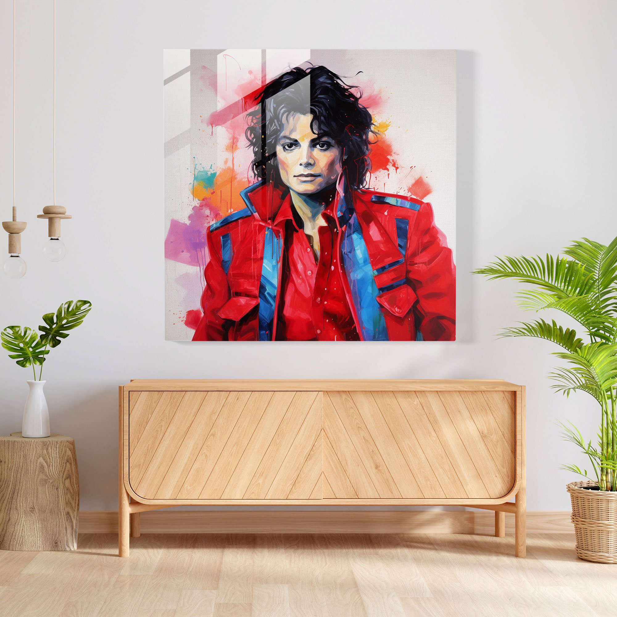 Michael Jackson Pop Art Glass Print - Micheal Jackson, Pop Art, Michael Jackson, Wall Decoration