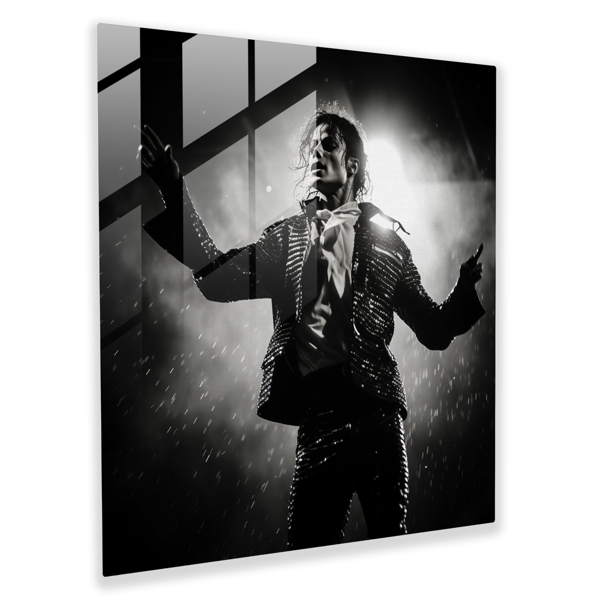 Michael Jackson Stage Glass Print - Micheal Jackson, Glass Print, Michael Jackson, Glass Art