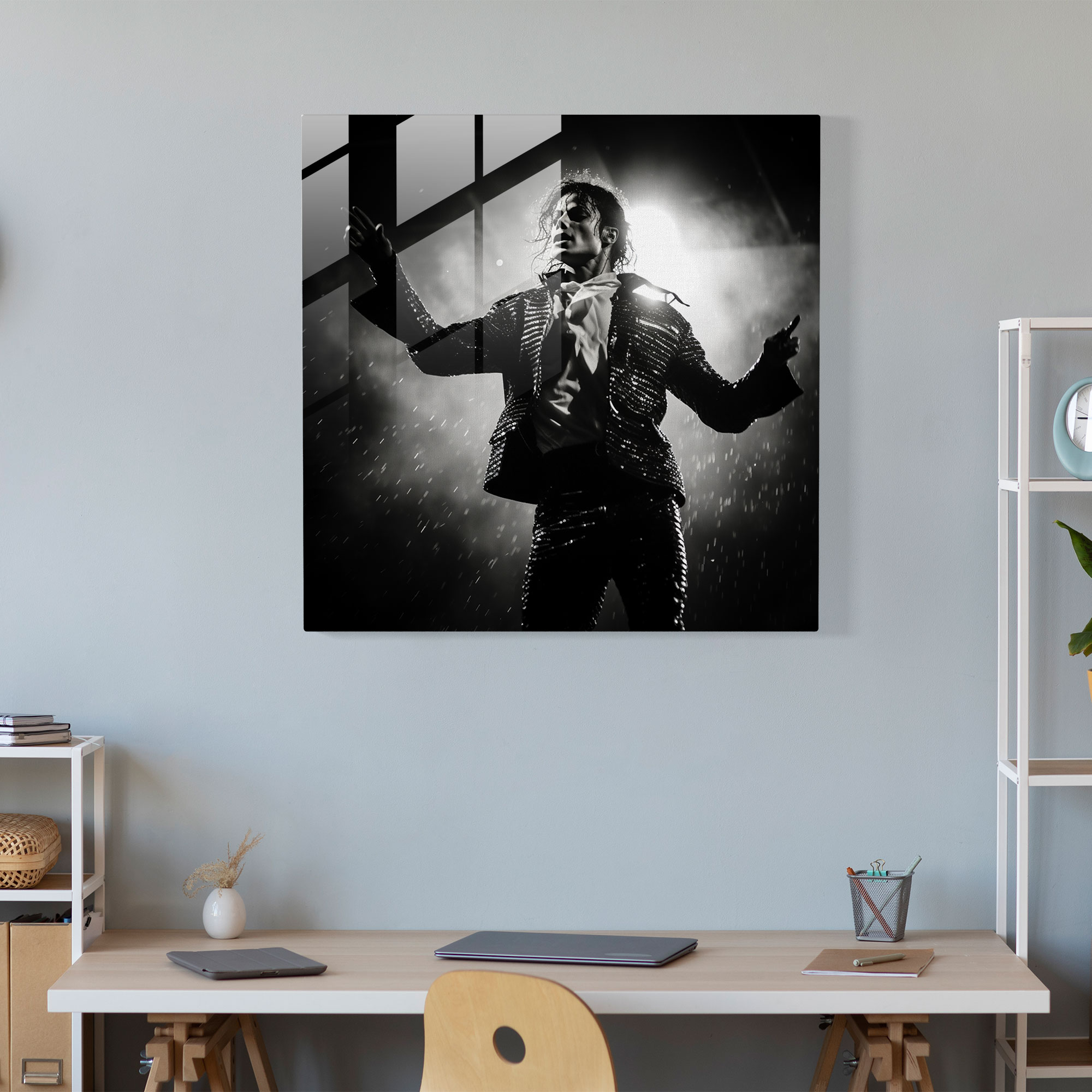 Michael Jackson Stage Glass Print - Micheal Jackson, Glass Print, Michael Jackson, Glass Art