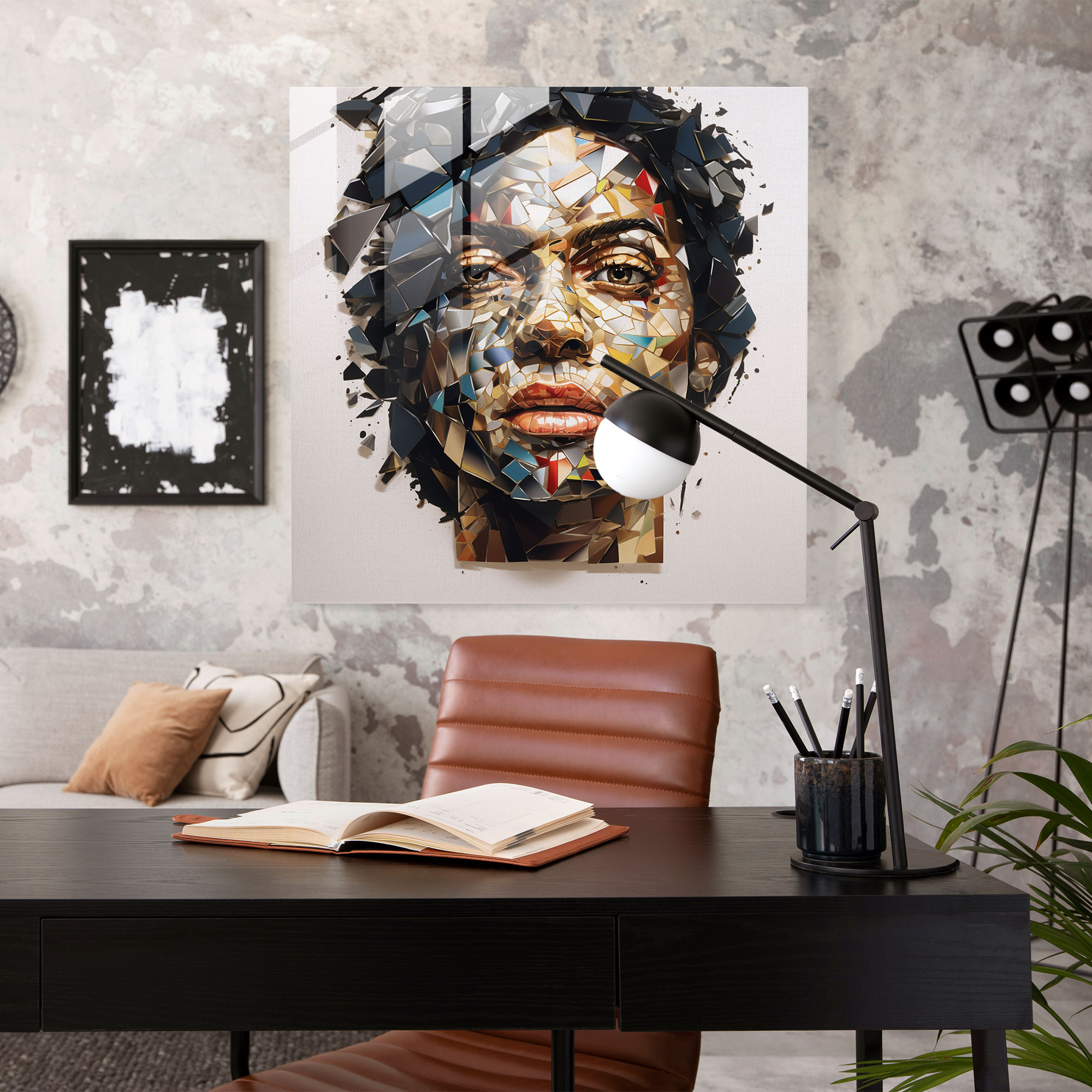Michael Jackson Cubism Glass Print - Micheal Jackson, Glass Art, Cubism, Artwork
