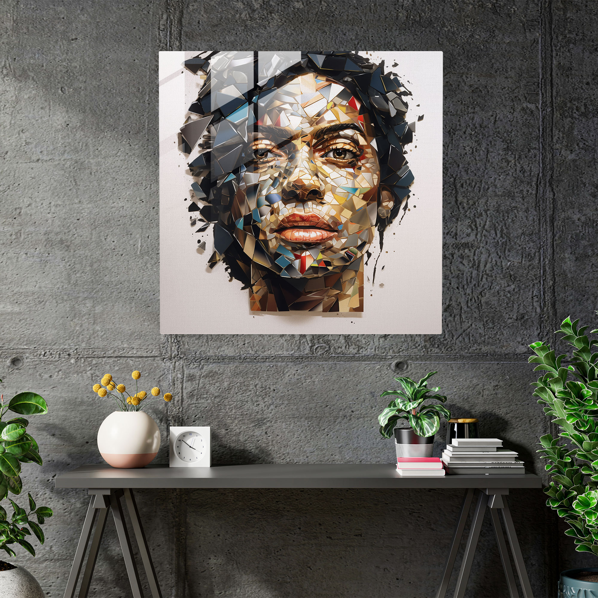 Michael Jackson Cubism Glass Print - Micheal Jackson, Glass Art, Cubism, Artwork