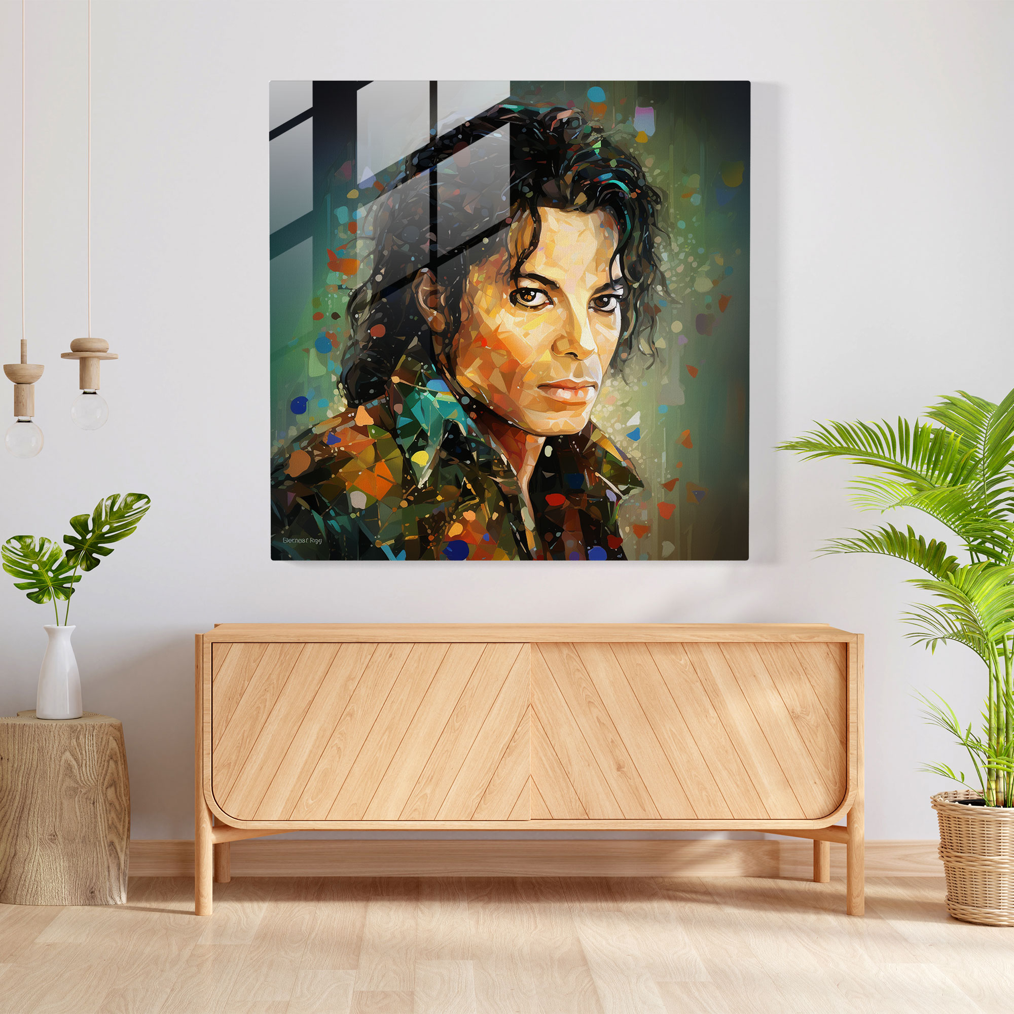 Michael Jackson Glass Print - Abstract Mosaic Of Iconic Images - Micheal Jackson, Timeless Appeal, Michael Jackson, Glass Art