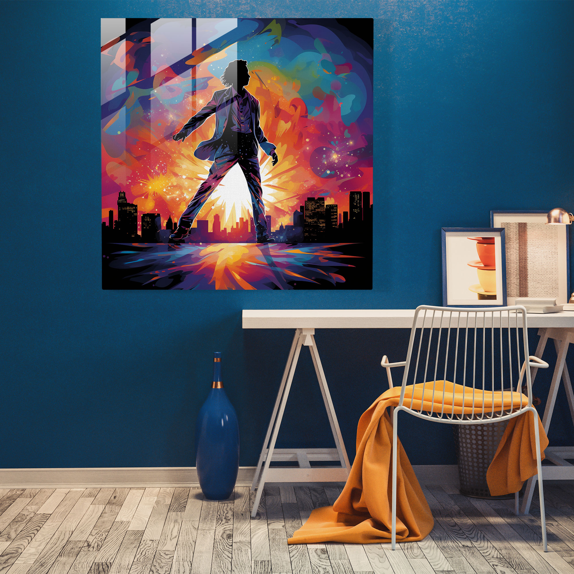 Glasbild Moonwalk von Michael Jackson - Tanz Modern Art