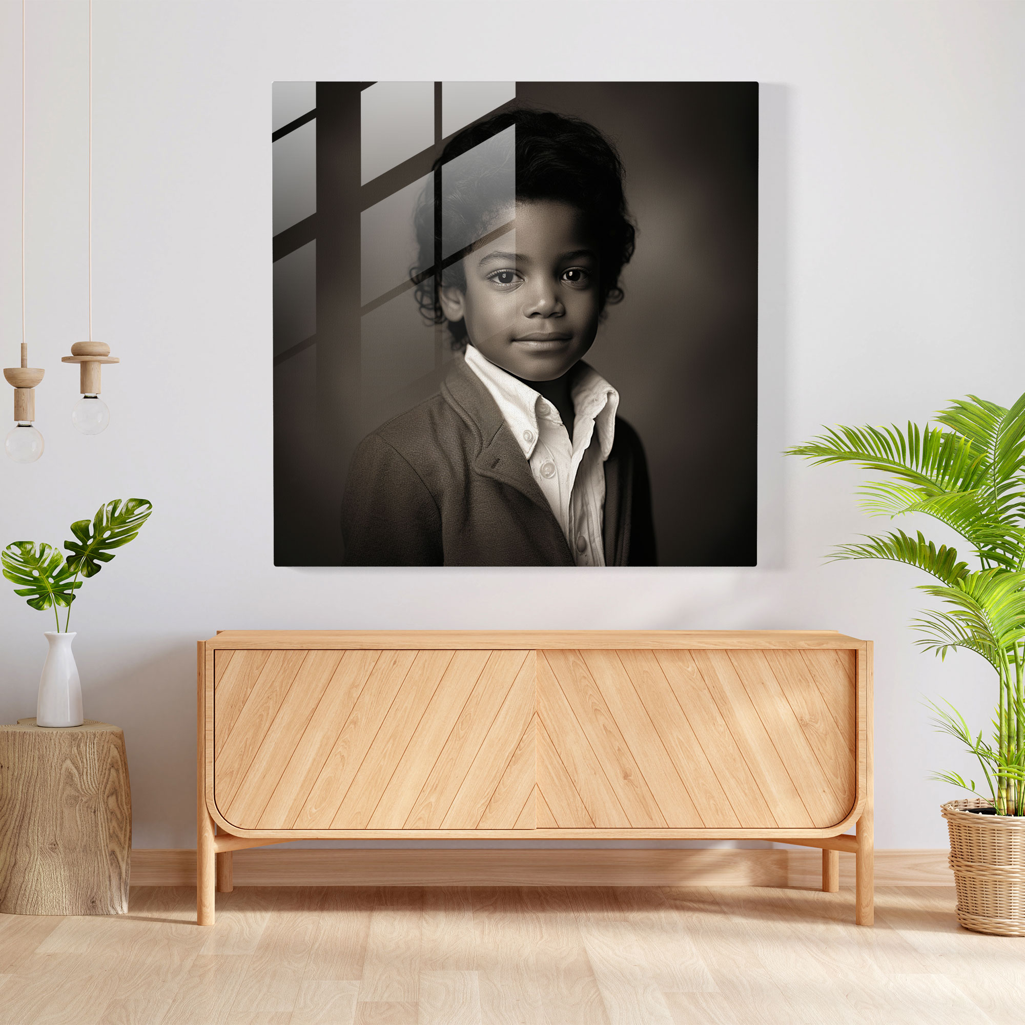 Vintage Michael Jackson Glasbild - Michael Jackson Glasbild Vintage nostalgisches Gefühl