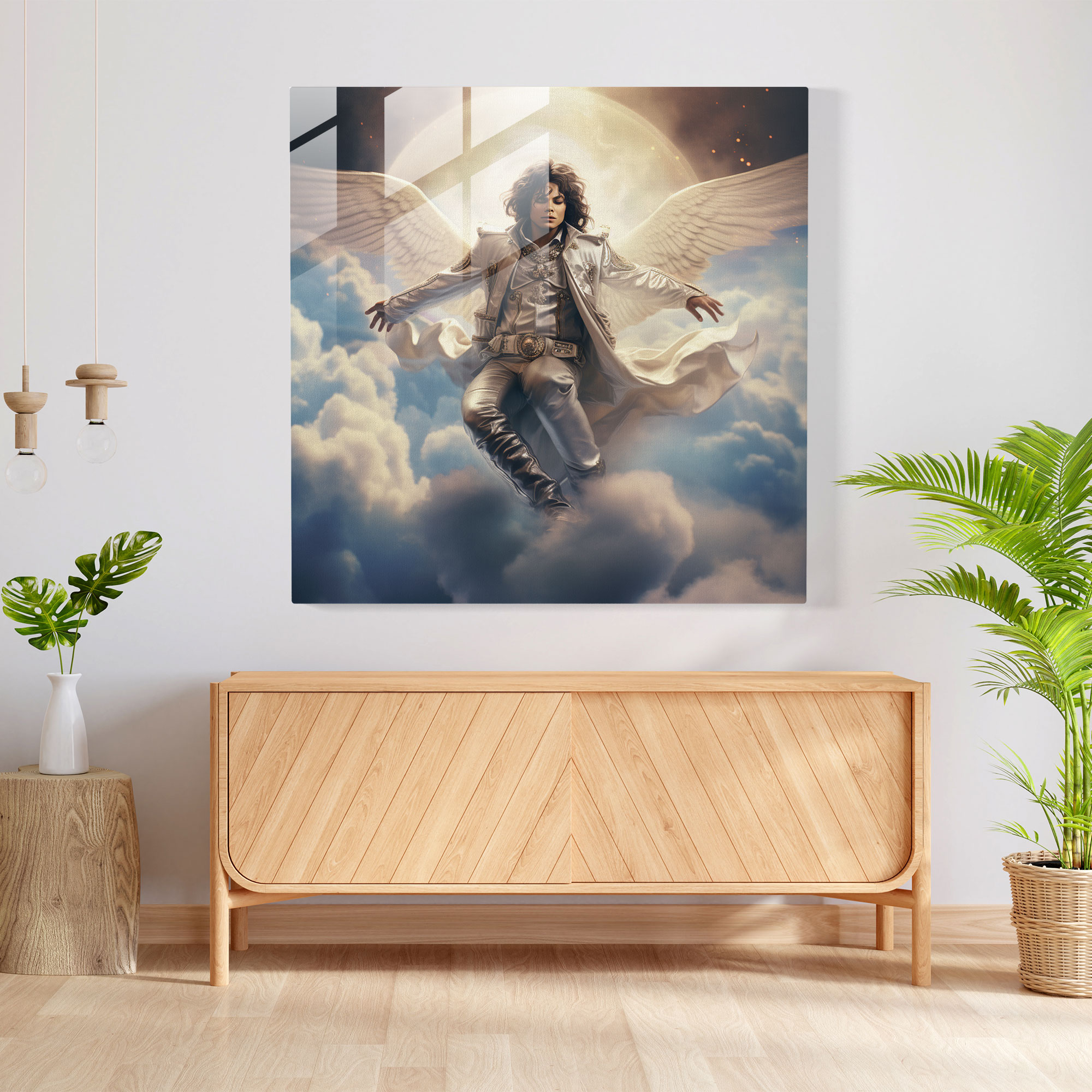 Michael Jackson Surreal Glass Print - Micheal Jackson, Glass Art, Surreal, Wall Decoration