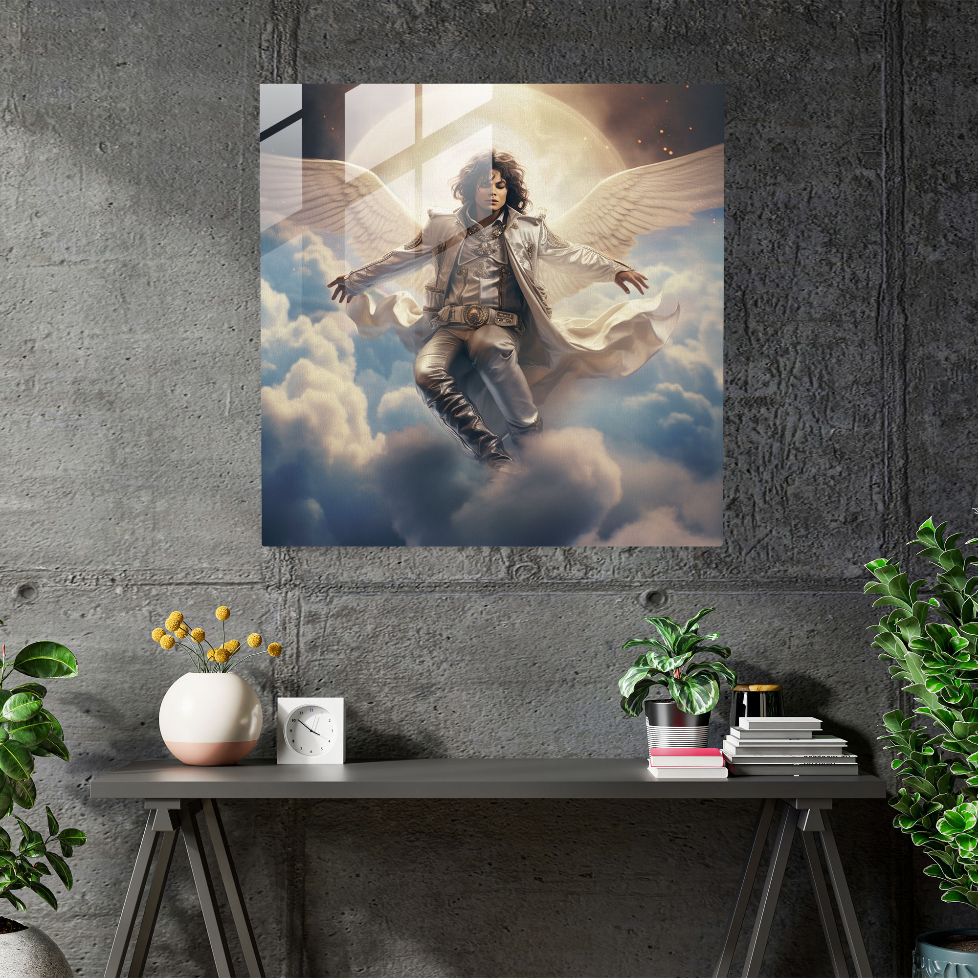 Michael Jackson Surreal Glass Print - Micheal Jackson, Glass Art, Surreal, Wall Decoration